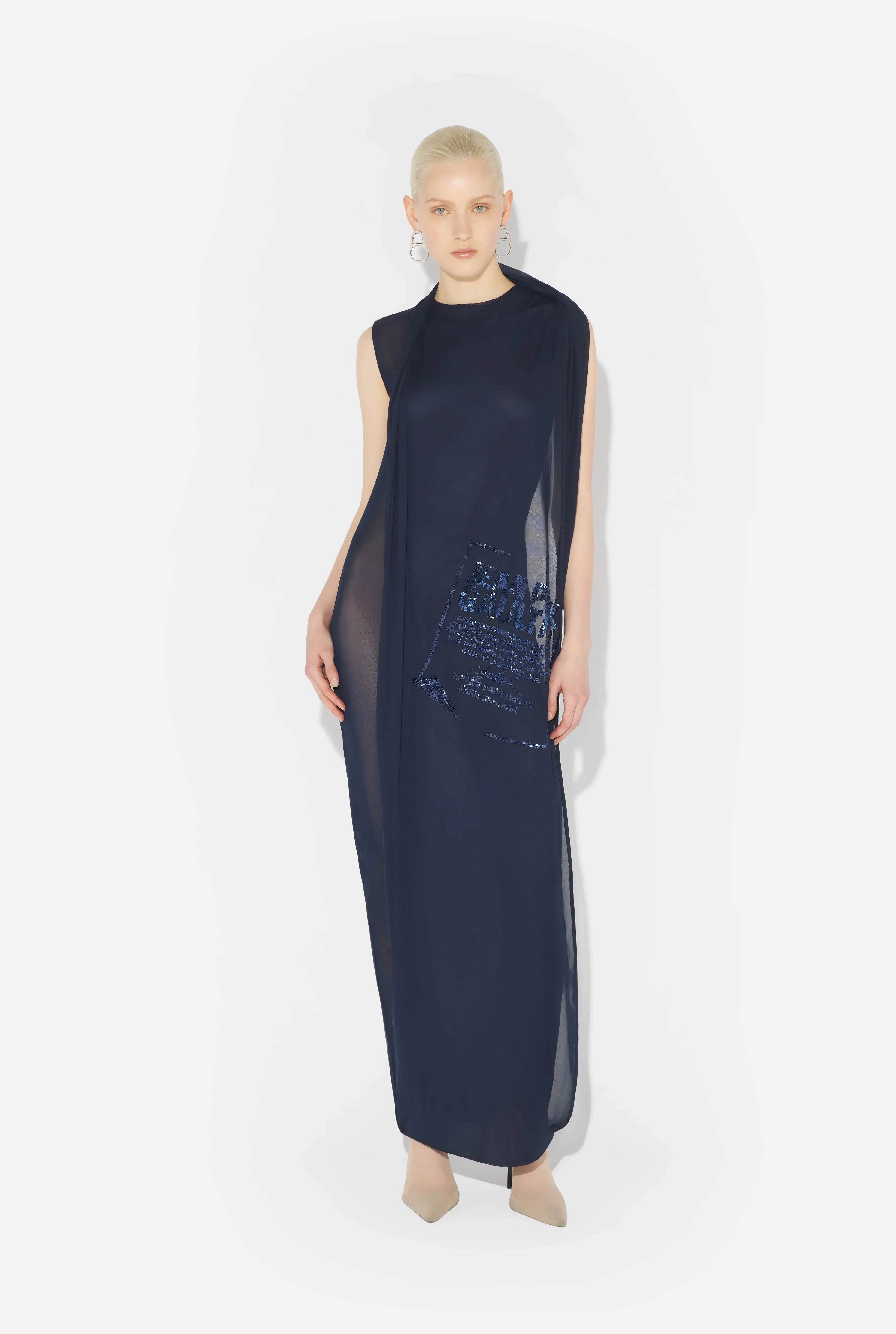 MESH LONG DRESS "GAULTIER JACQUARD LABEL" - Image 2