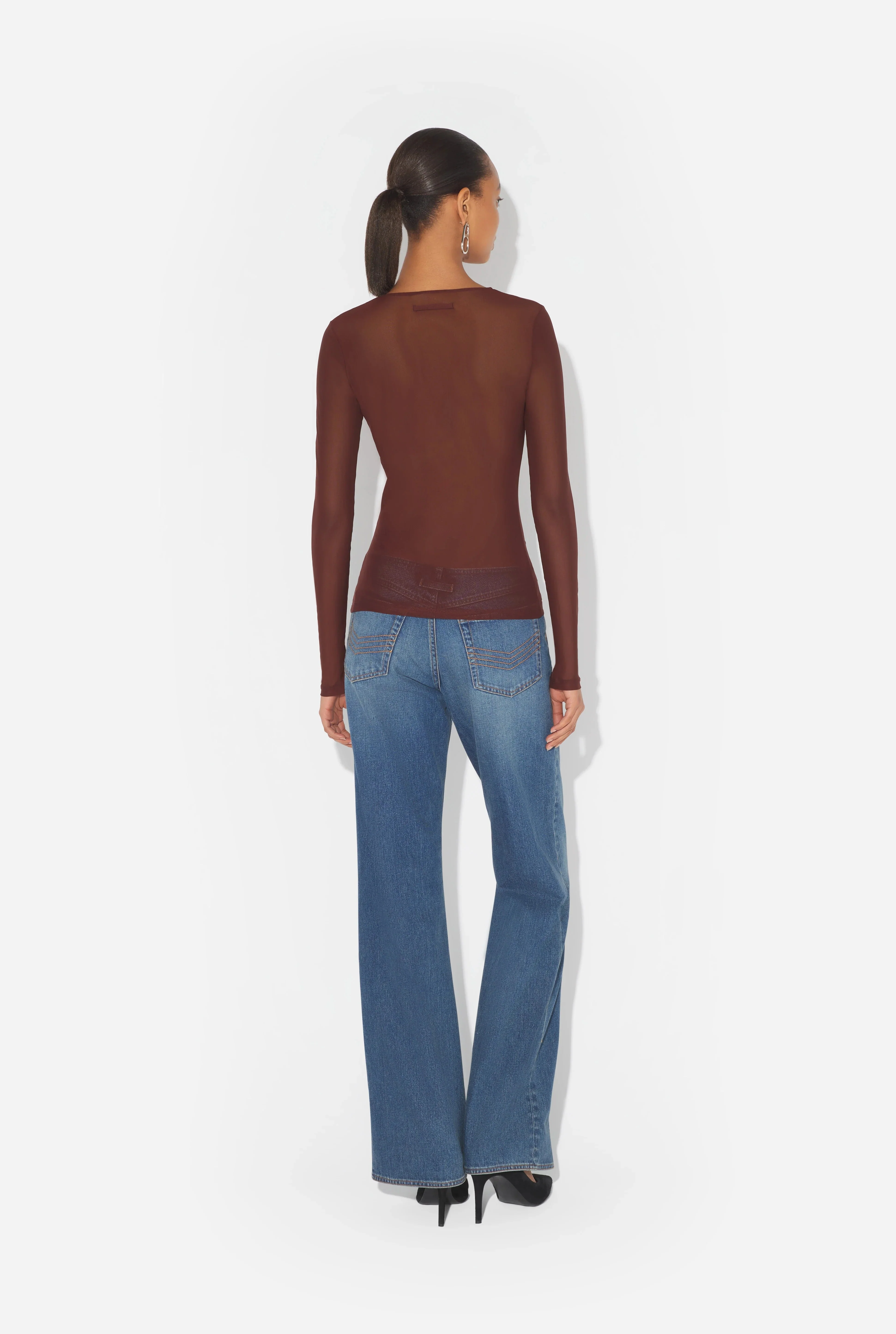 MESH LONG SLEEVES TOP "GAULTIER JACQUARD LABEL" - Image 5