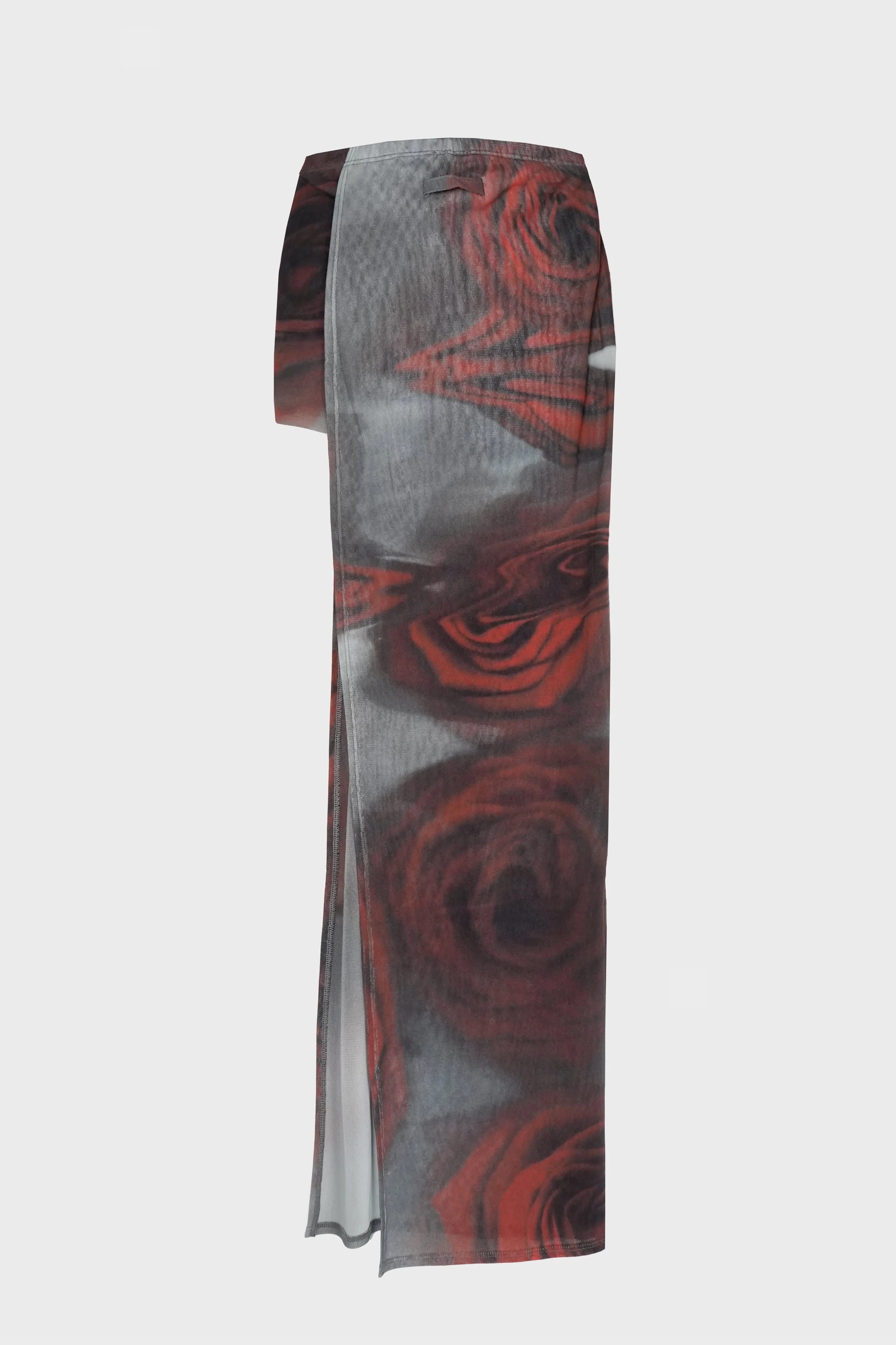 MESH MINI SHORT W/ SKIRT "BLURRY ROSES" - Image 3