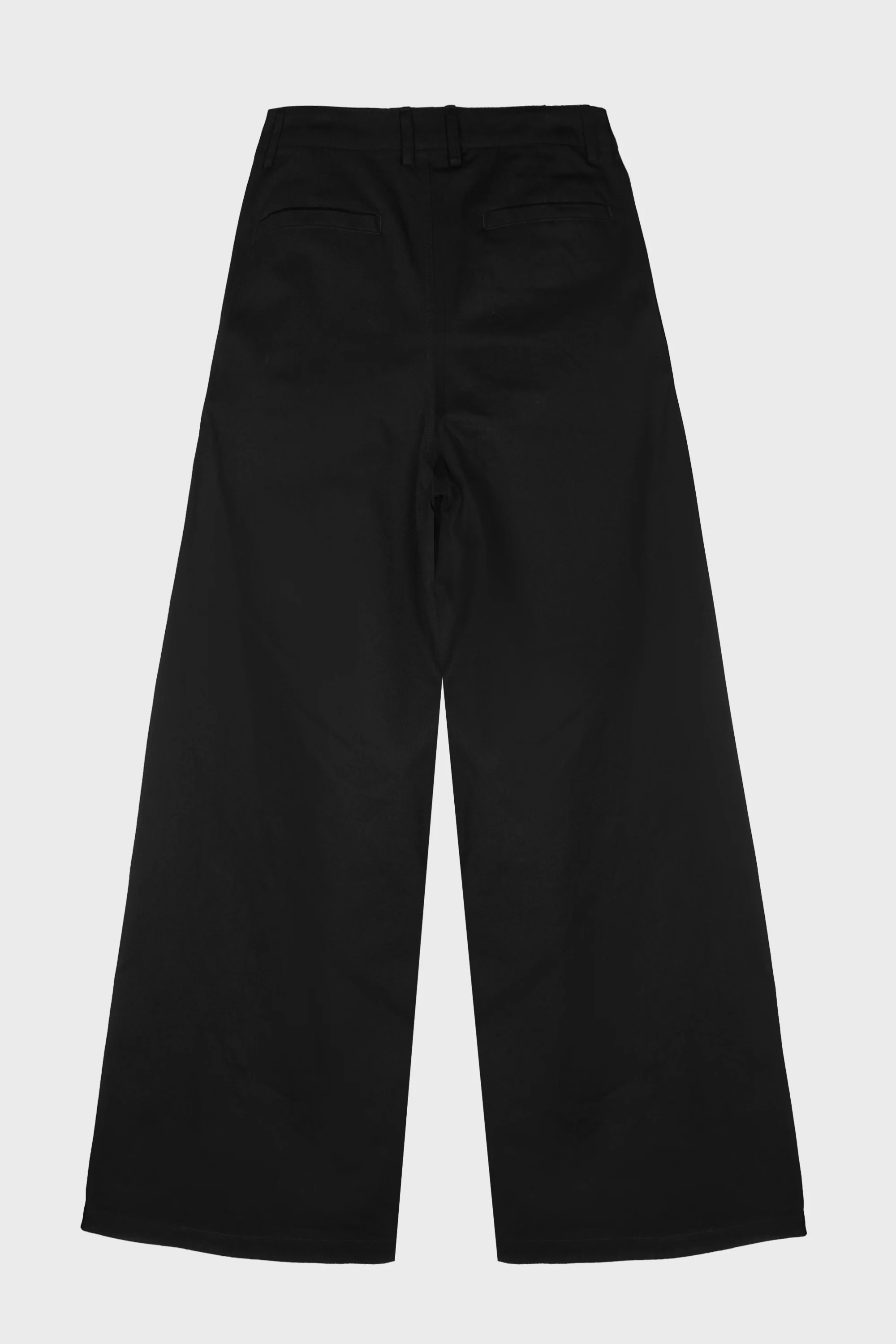 DENIM FRONT-LAYERED PANTS BLACK - Image 2