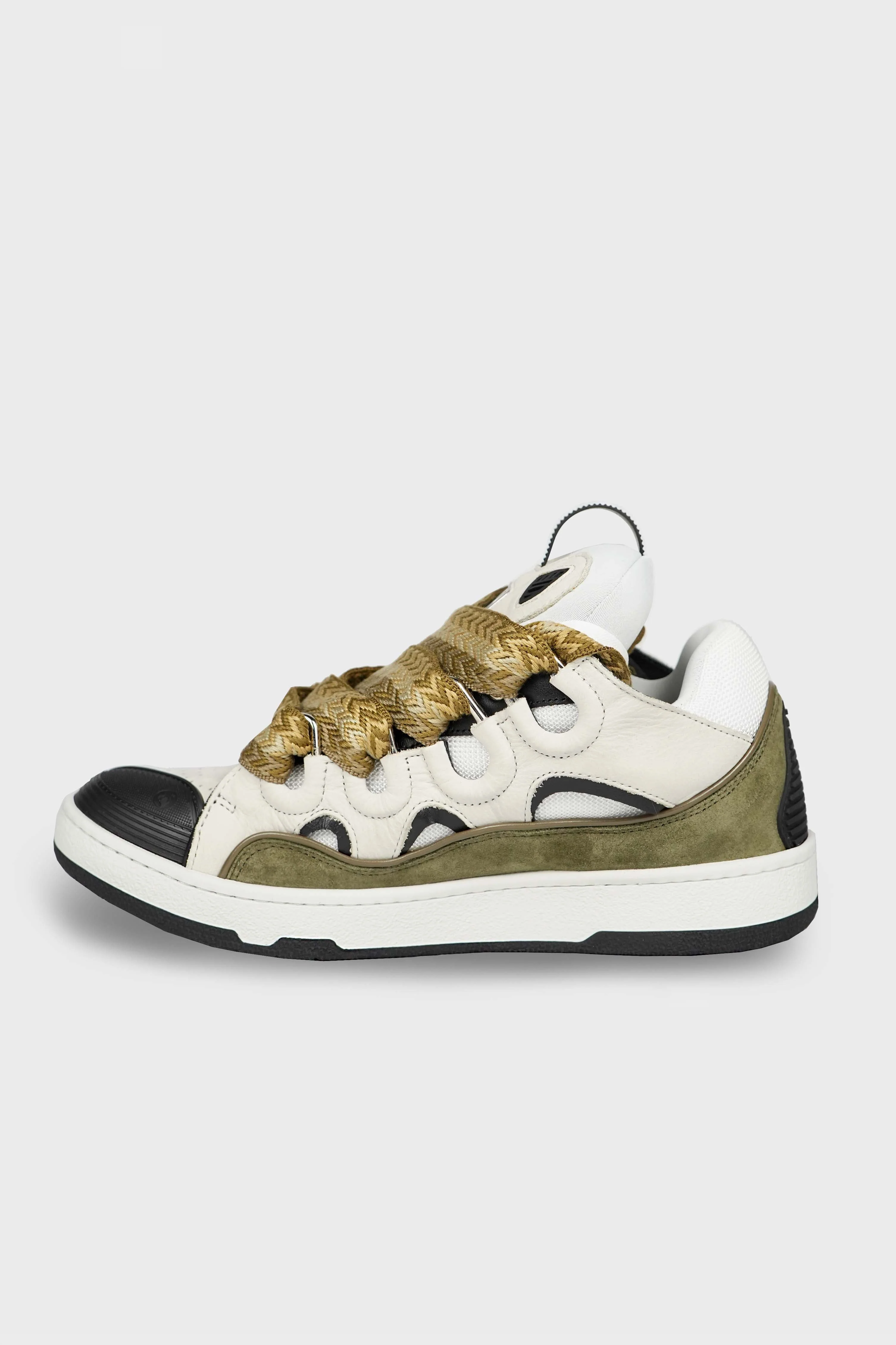 CURB SNEAKERS WHITE/KHAKI - Image 3