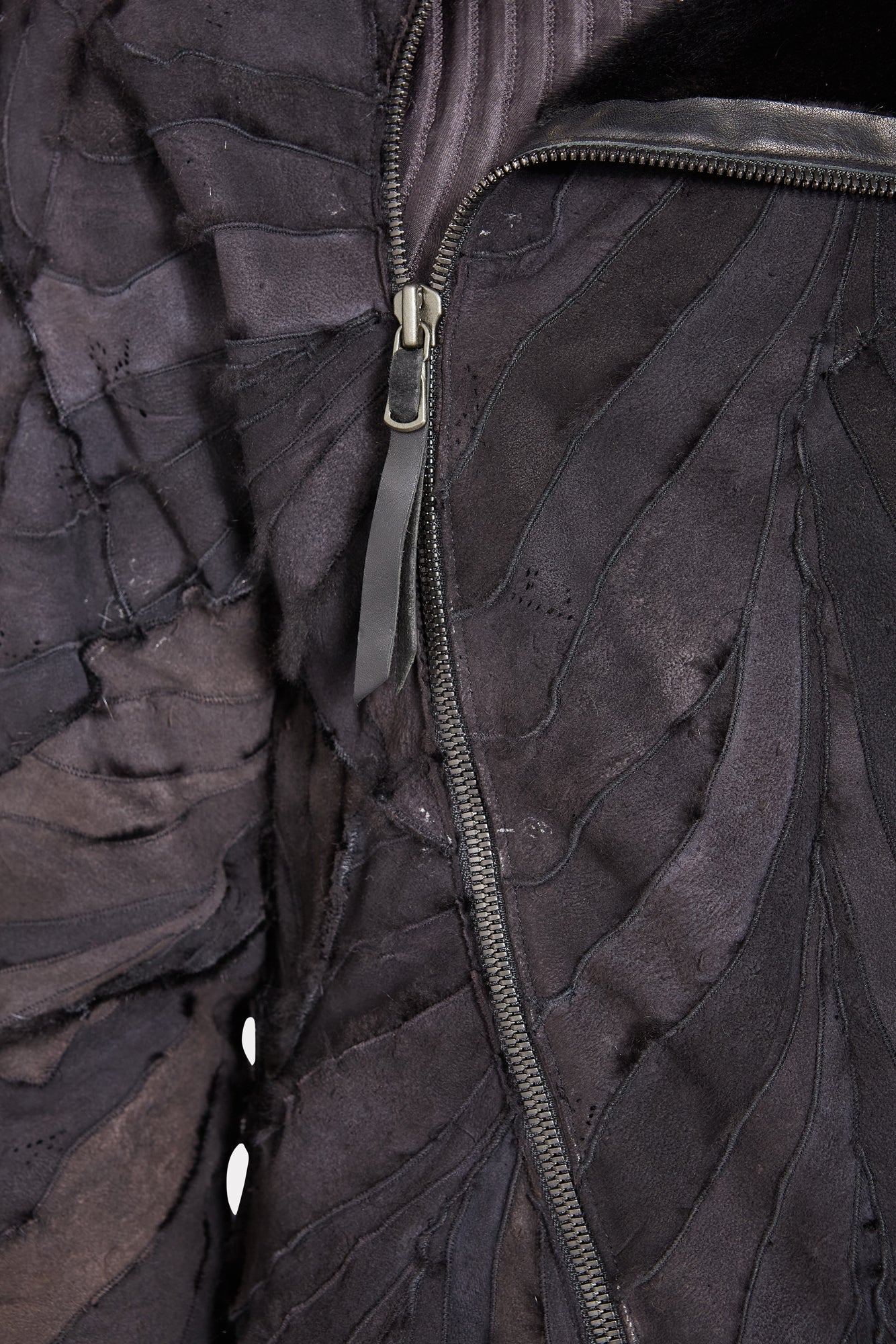 Double Layered Nettle Jacket with Real Mink Fur - Image 10