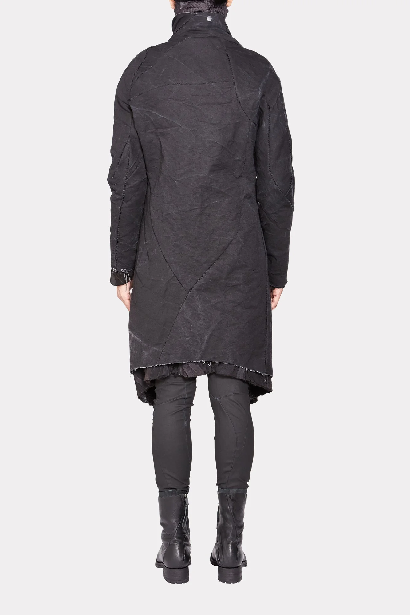 Double Layered Nettle Jacket with Real Mink Fur - Image 3
