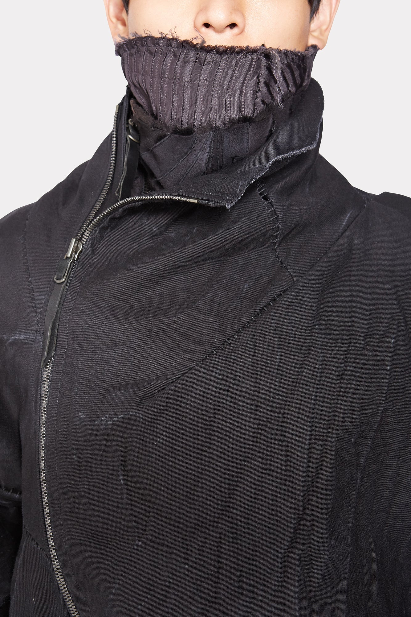 Double Layered Nettle Jacket with Real Mink Fur - Image 7