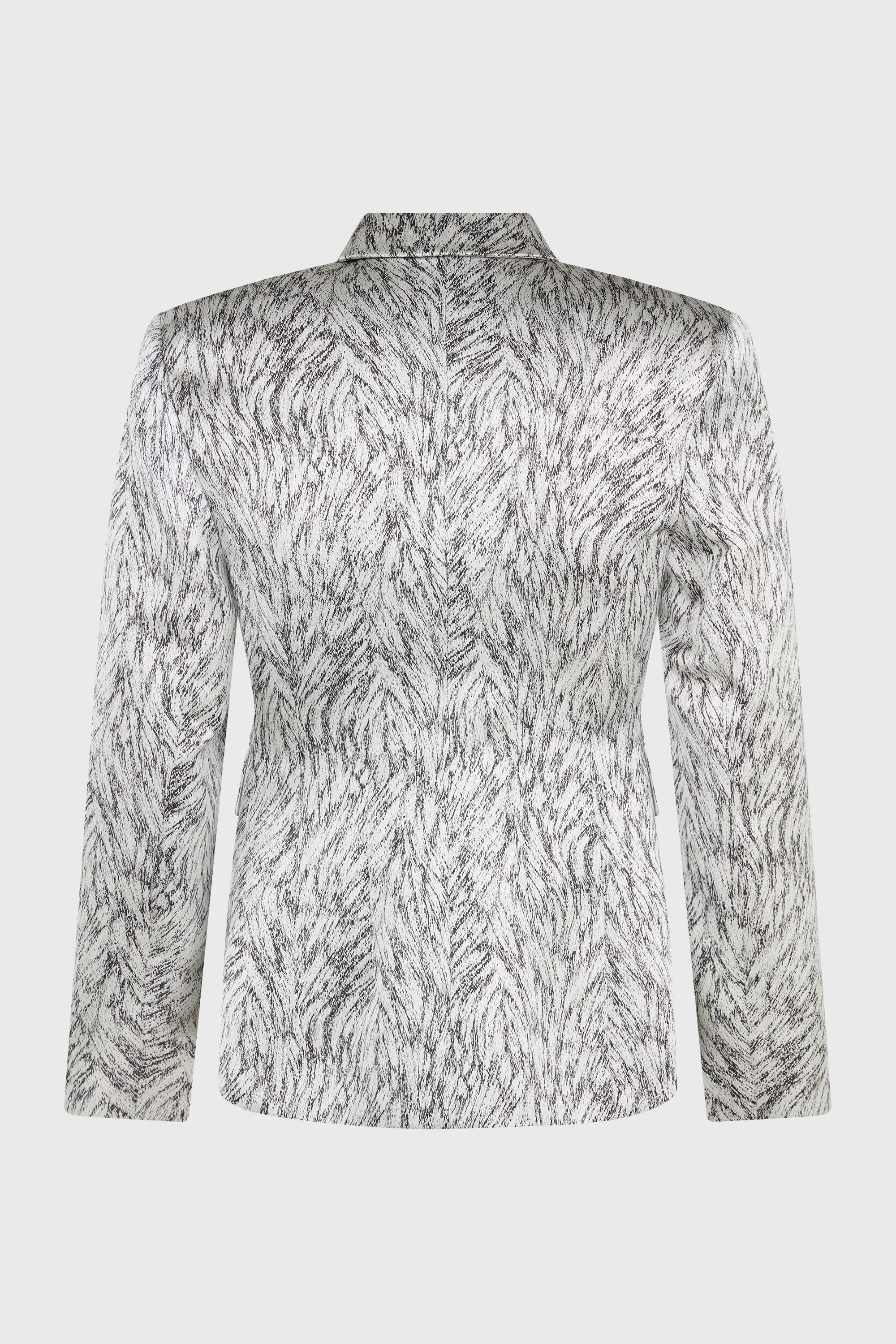 DOUBLE BREASTED JACKET IN FUR JACQUARD - Image 3