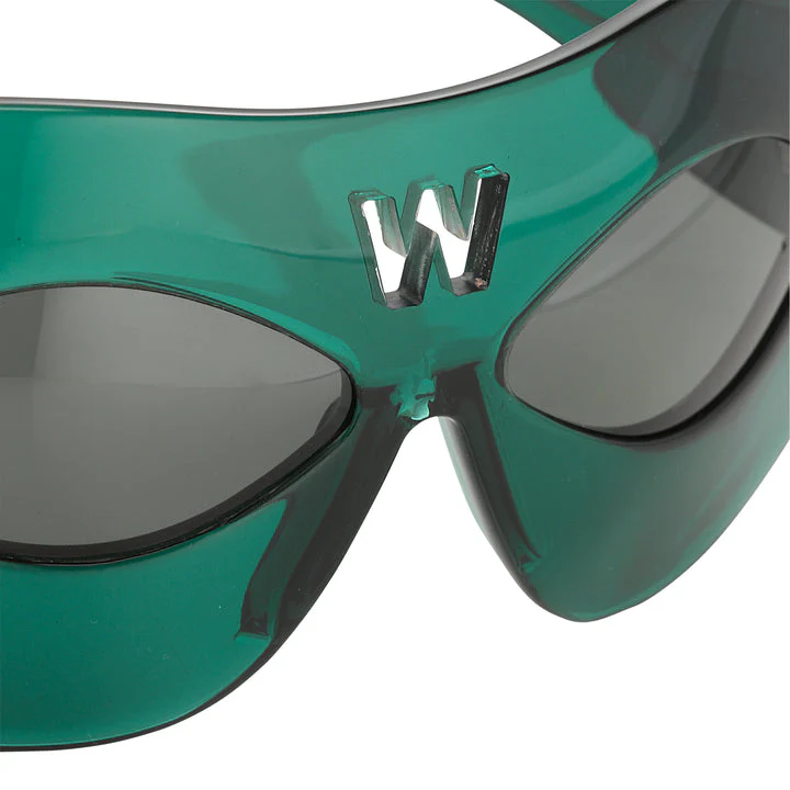 LINDA FARROW × WALTER VAN BEIRENDONCK CLASSIC GREEN ACETATE MASK SUNGLASSES - Image 4