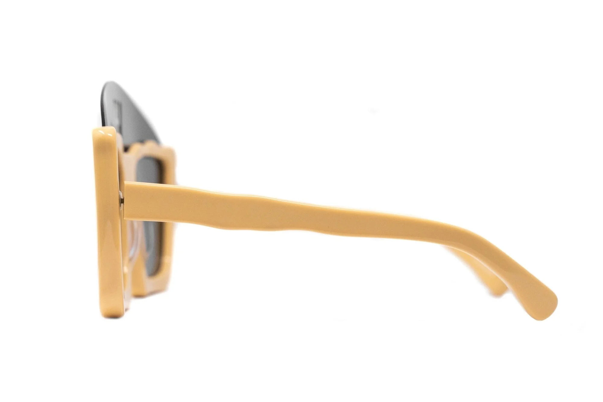 LINDA FARROW × WALTER VAN BEIRENDONCK CREAM SQUARE SUNGLASSES - Image 3