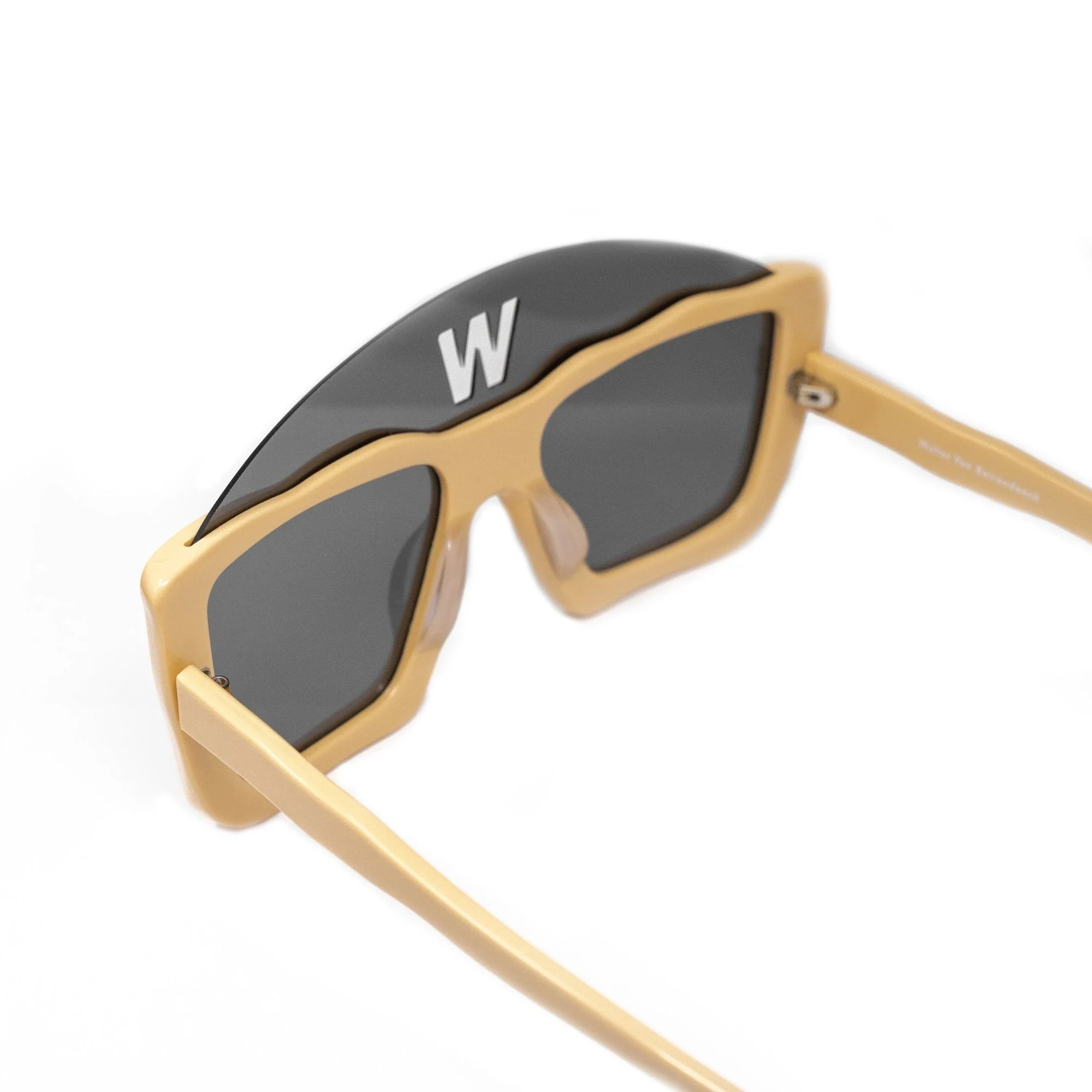 LINDA FARROW × WALTER VAN BEIRENDONCK CREAM SQUARE SUNGLASSES - Image 4