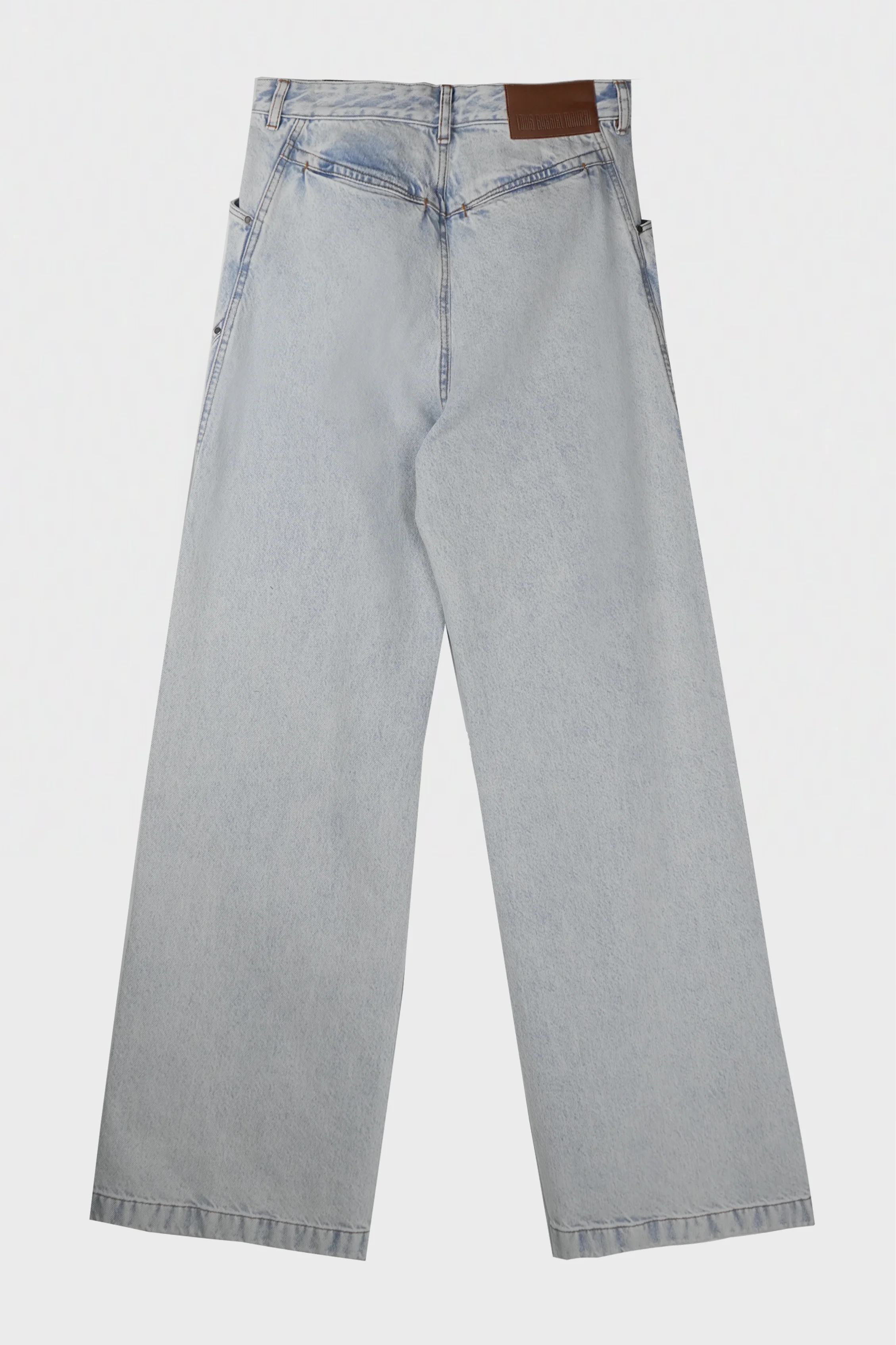 DENIM LARGE TROUSERS WITH DARTS LIGHT BLUE - Image 2