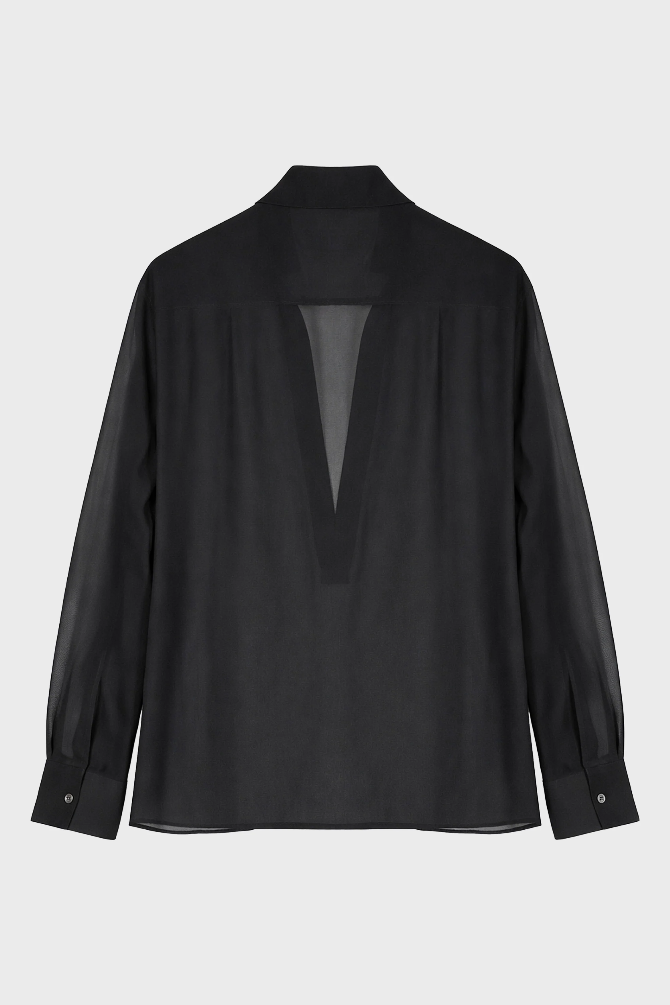 TRANSPARENT VAREUSE SHIRT BLACK - Image 2