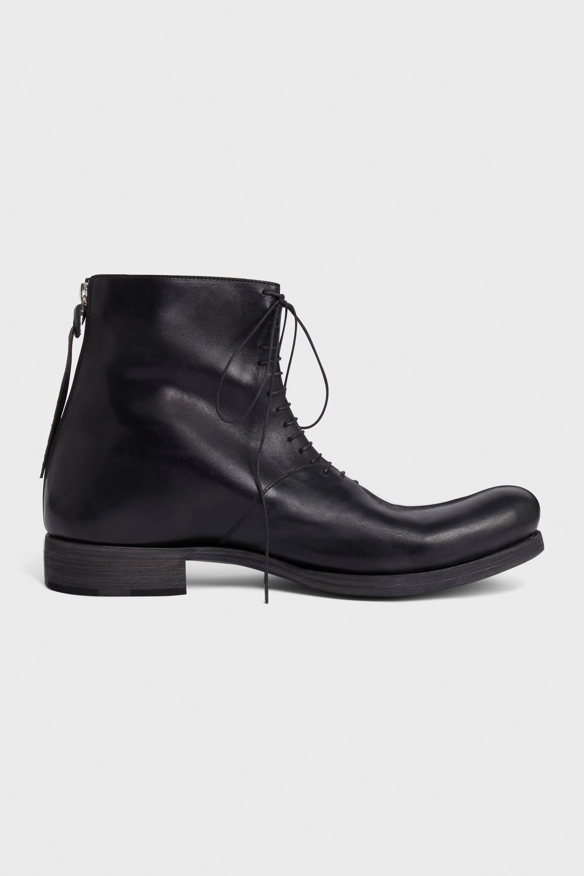 SHORT BACK ZIPPER BOOTS W/LACES - Image 3