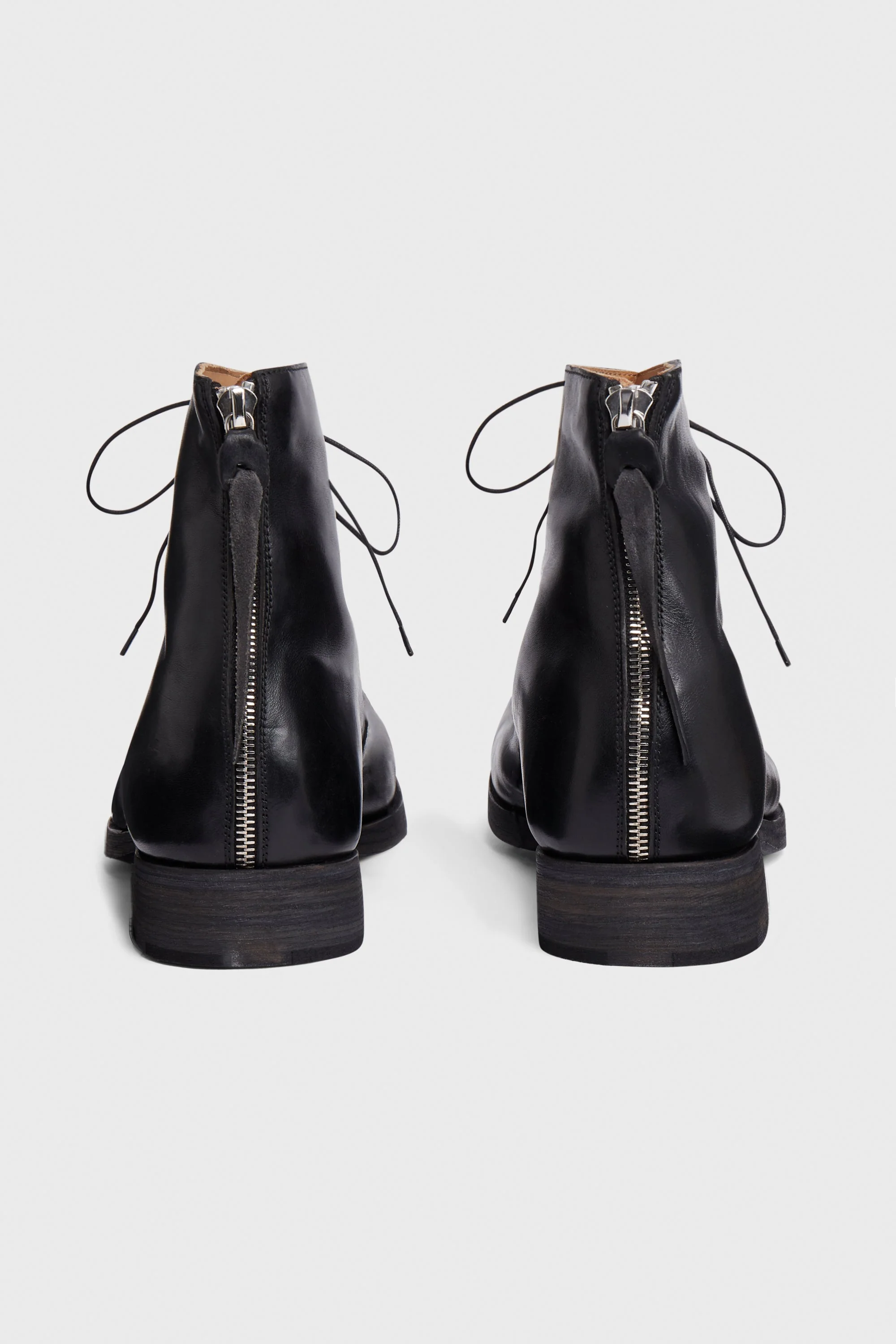 SHORT BACK ZIPPER BOOTS W/LACES - Image 4