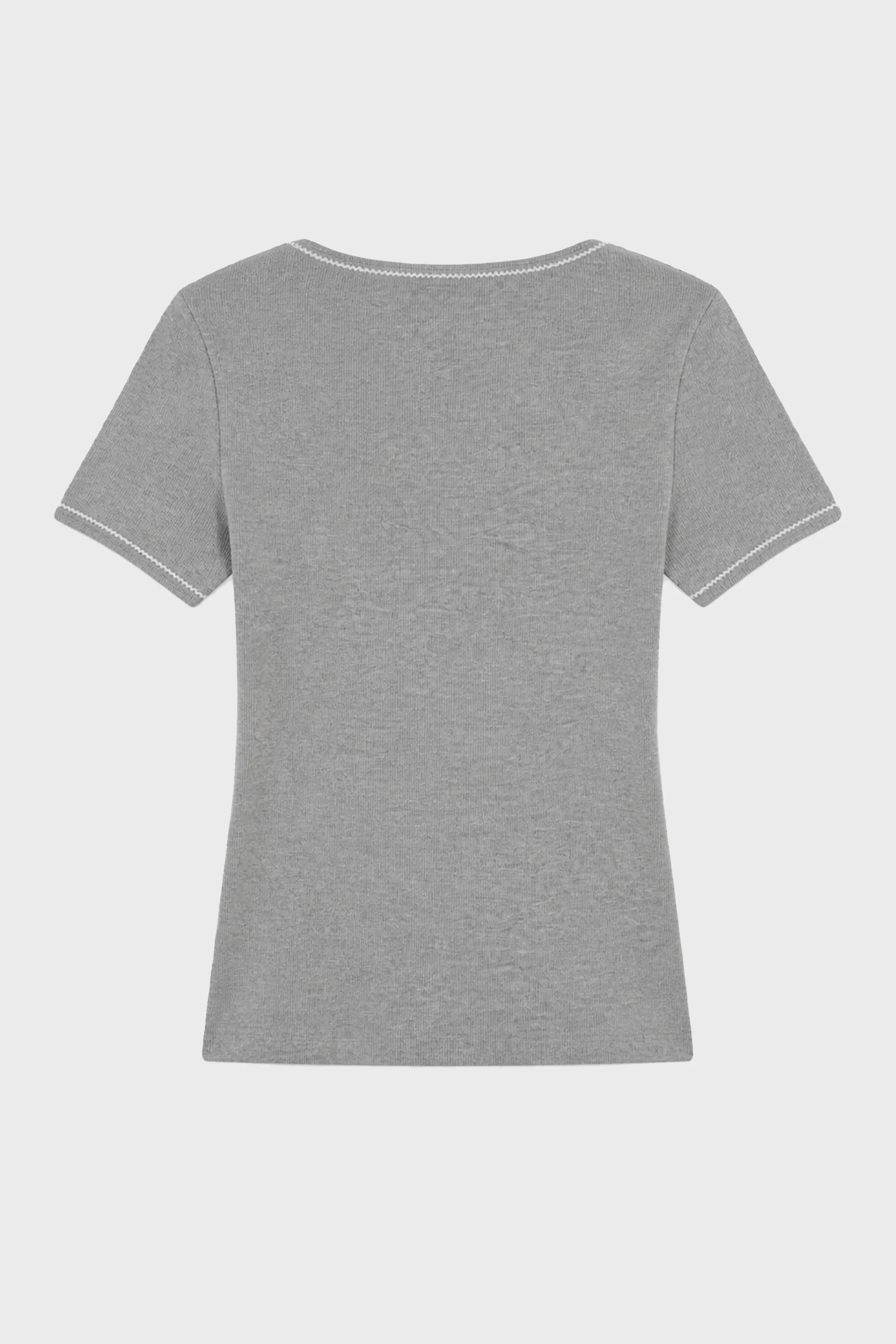 CUTE 70'S SS SQUARENECK T-SHIRT GREY - Image 2