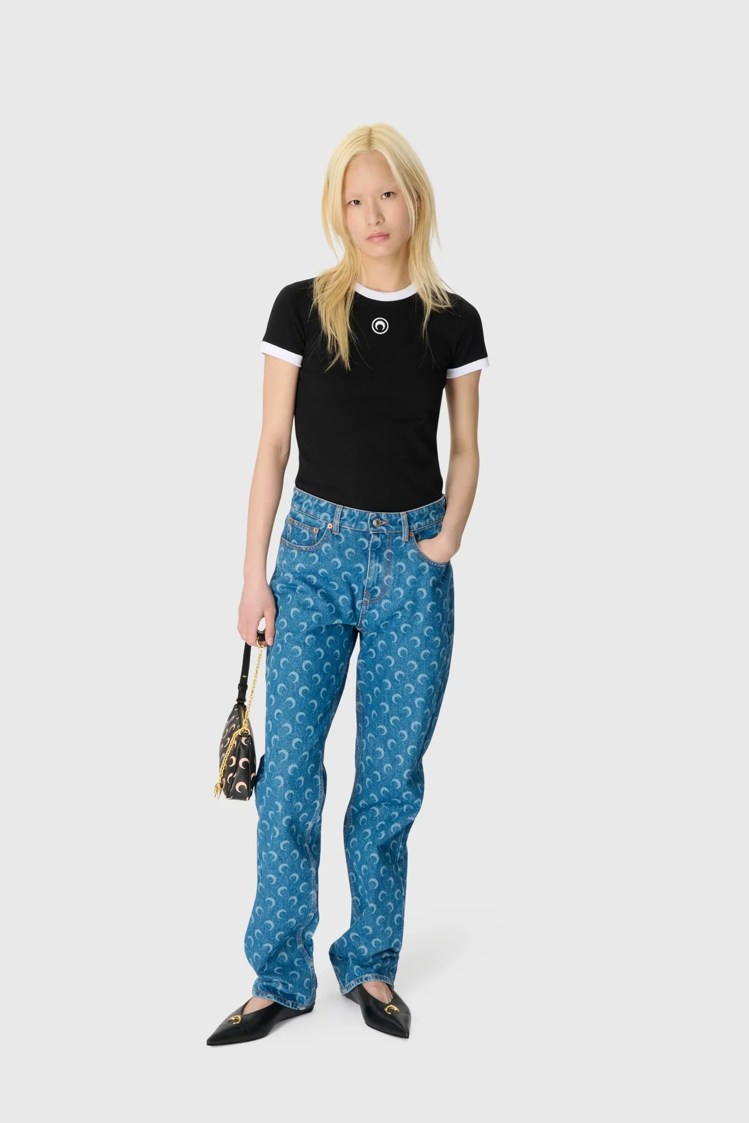 DENIM STRAIGHT JEANS LIGHT BLUE - Image 2