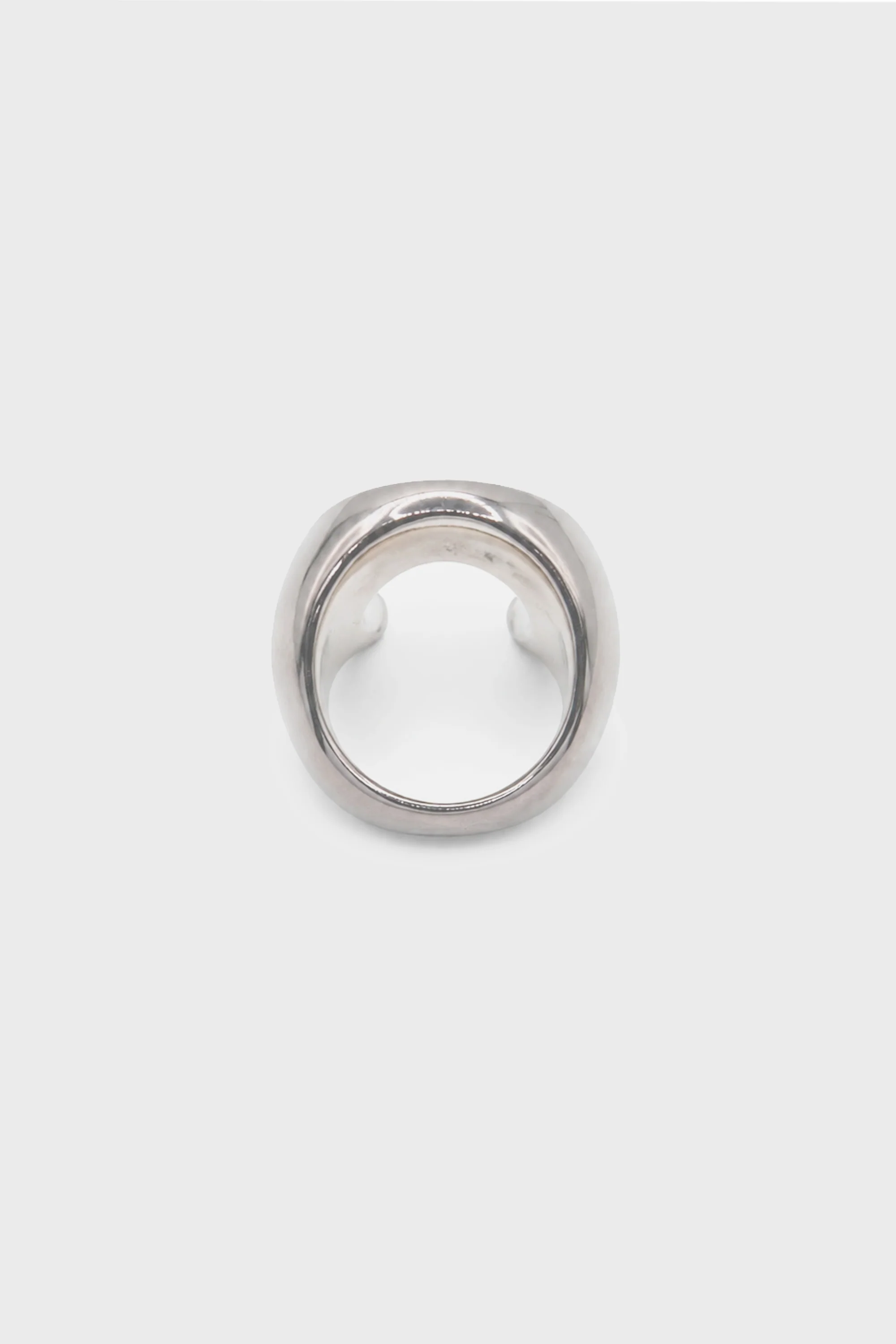 MOON STUD RING SHINY SILVER - Image 2