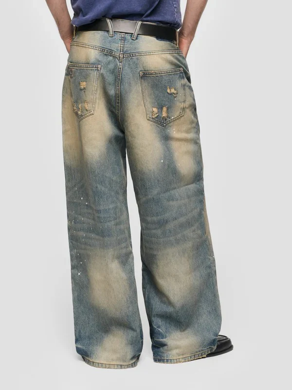 BAGGY DENIM TROUSERS DIRT DENIM - Image 4