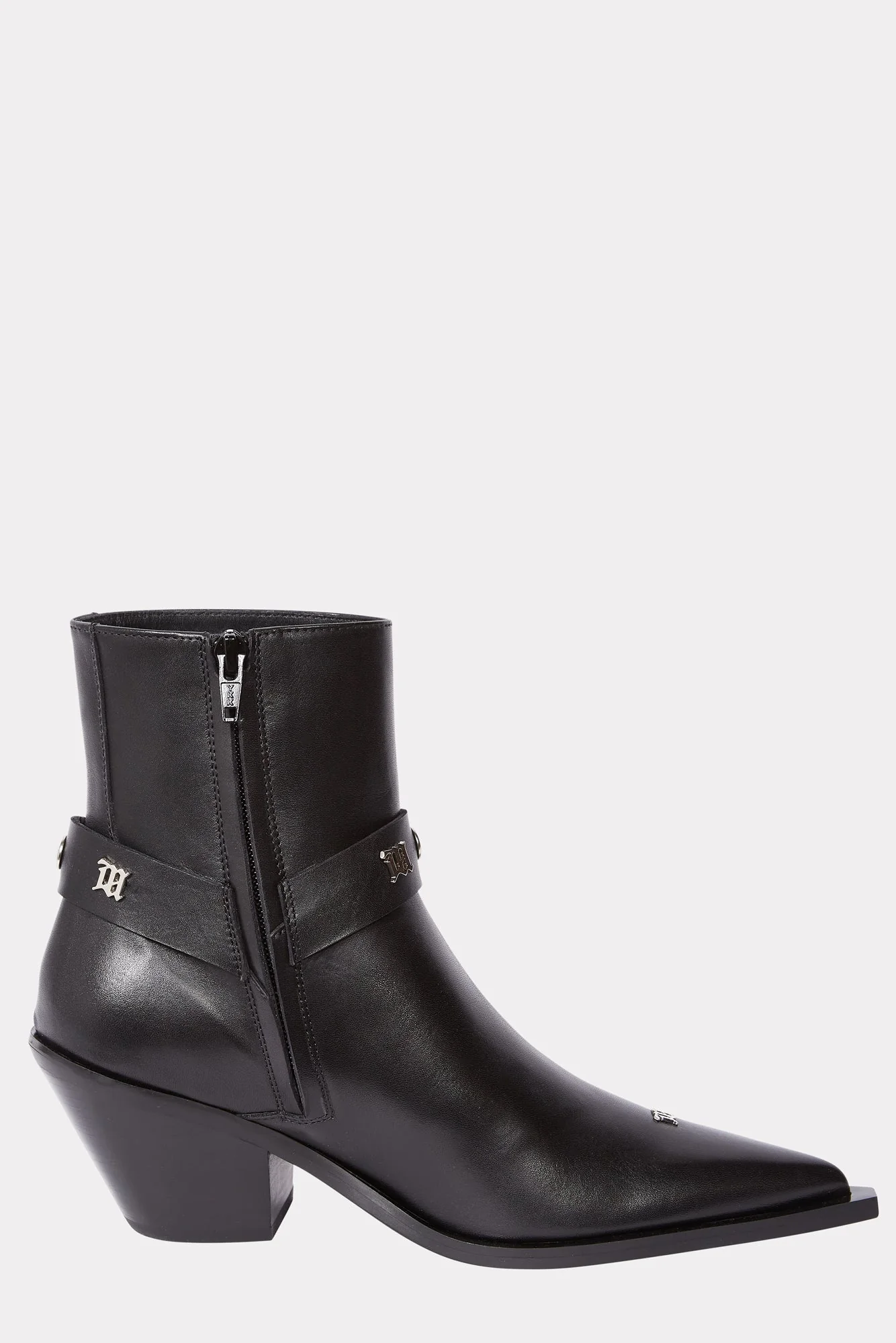 BLACK COWBOY ANKLE BOOTS - Image 3