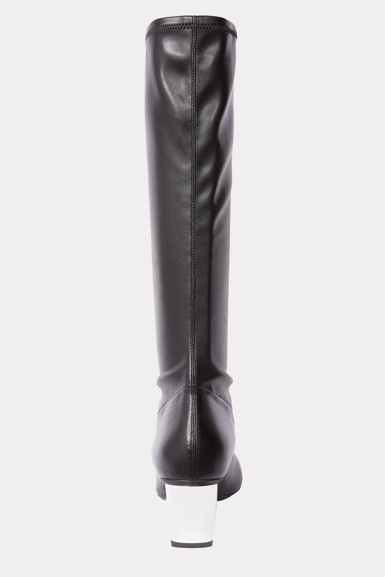 BLACK KNEE-HIGH SLICER BOOTS - Image 3