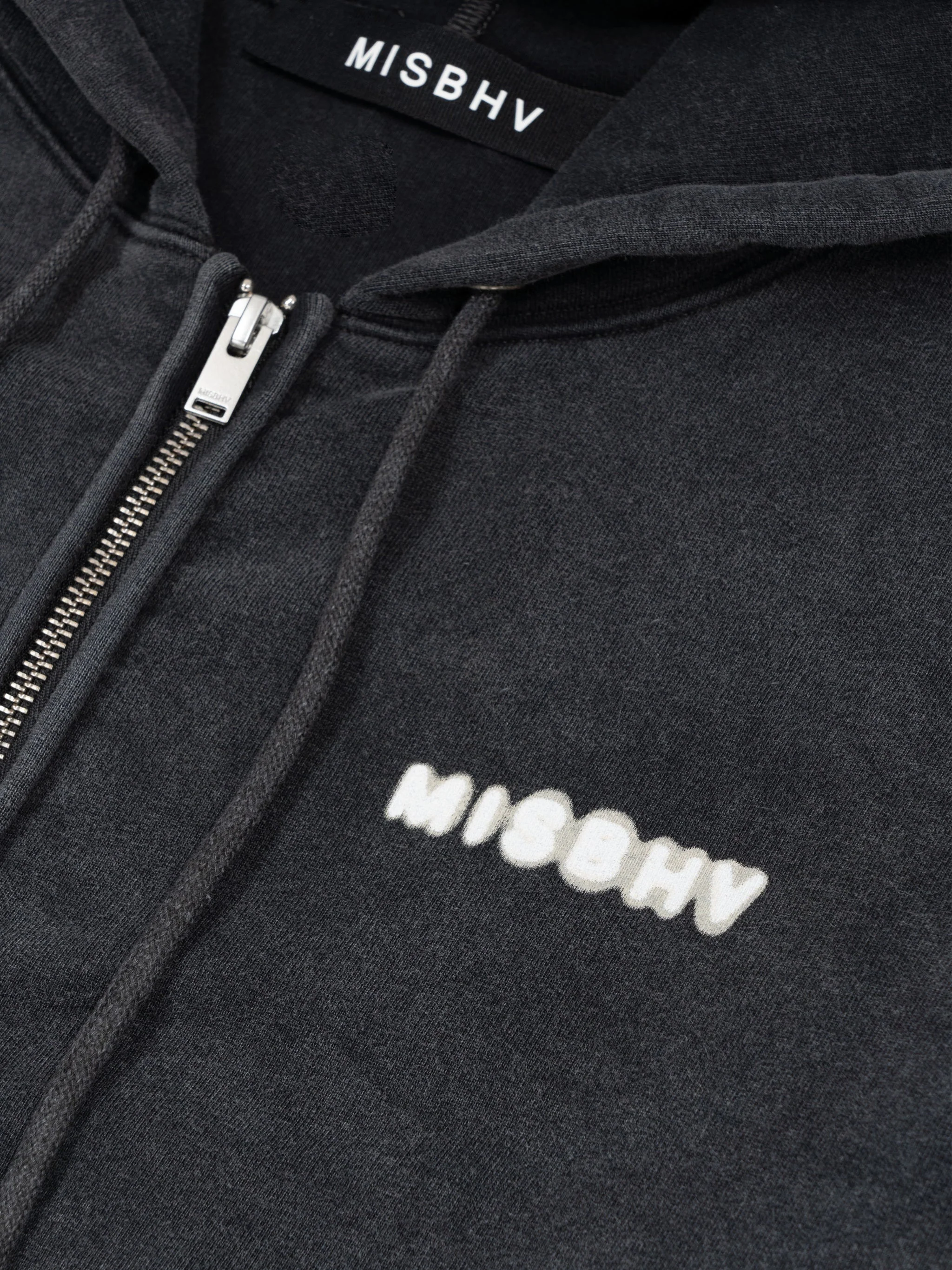 COMMUNITY ZIPPED HOODIE WASHED BLACK - Image 2