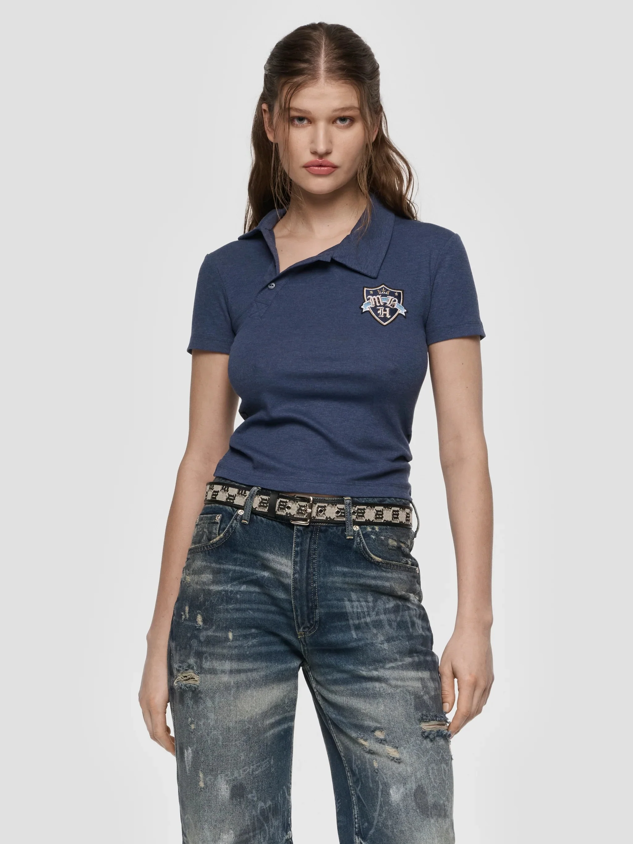 CREST POLO TOP NAVY - Image 2