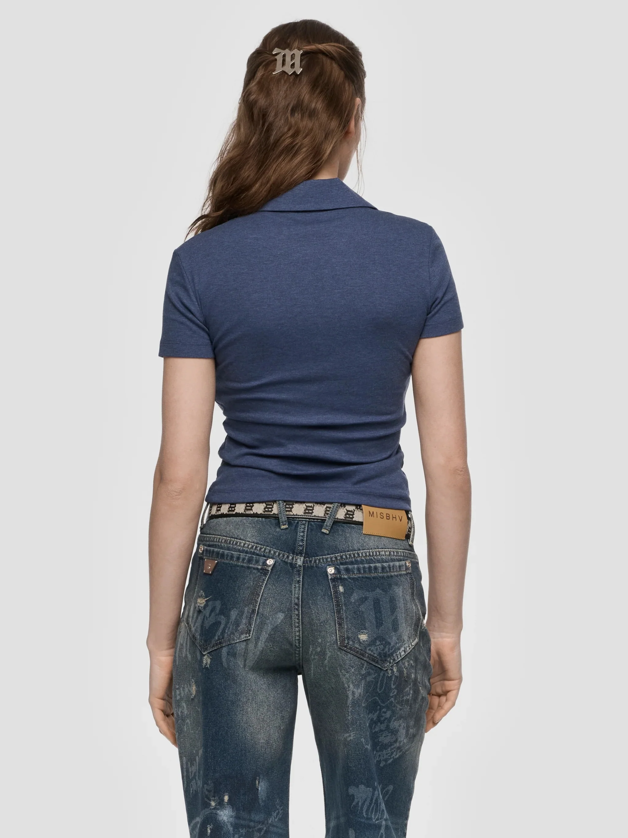CREST POLO TOP NAVY - Image 4
