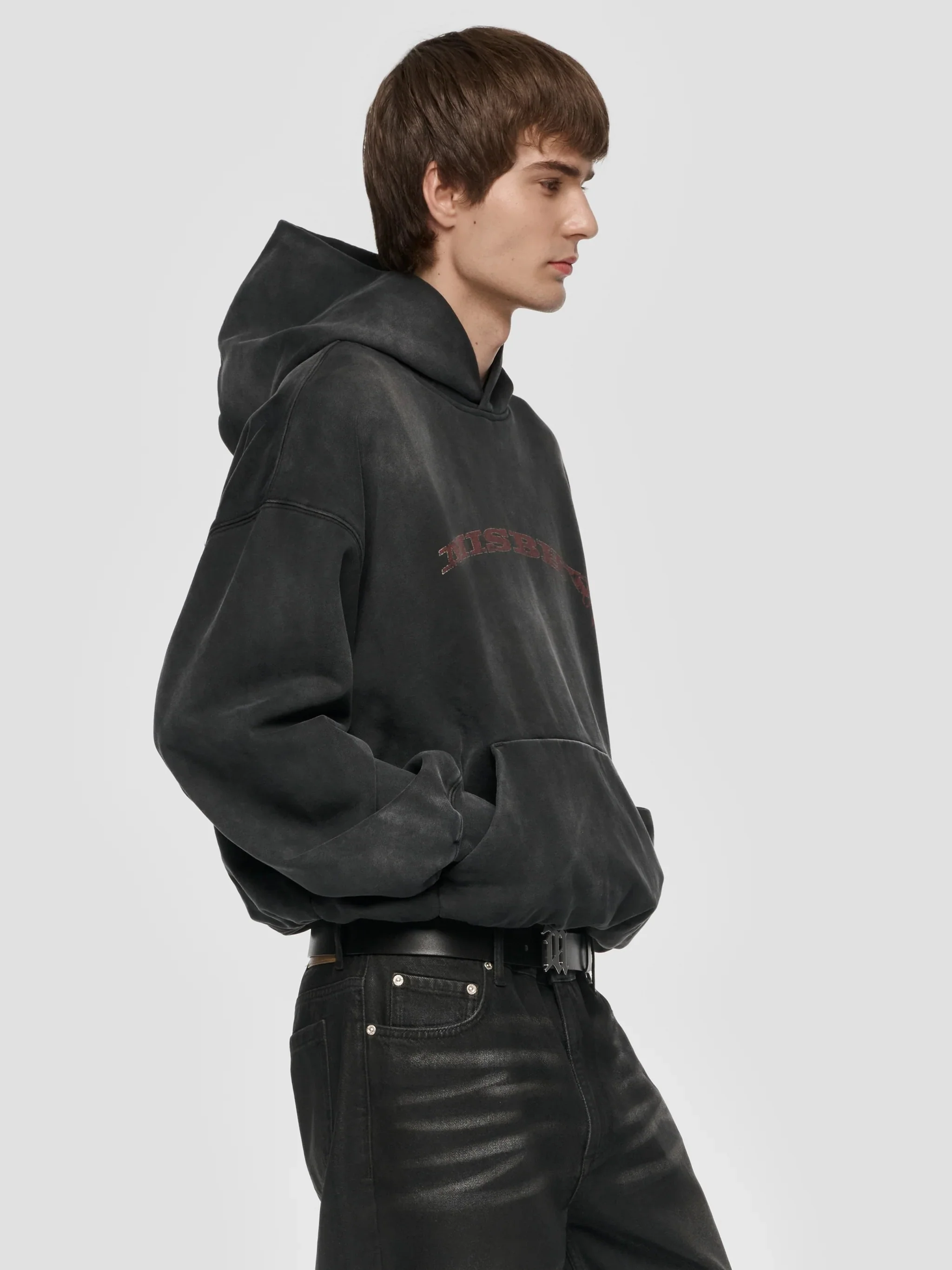 DEVIL MISBHV INFLATED HOODIE WASHED GREY - Image 5