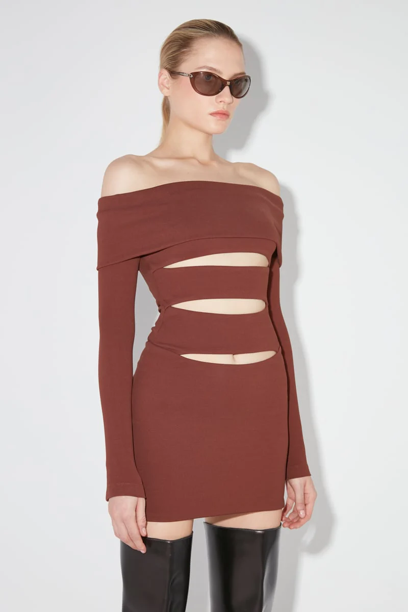 ELENA OFF SHOULDER MINI DRESS - Image 5