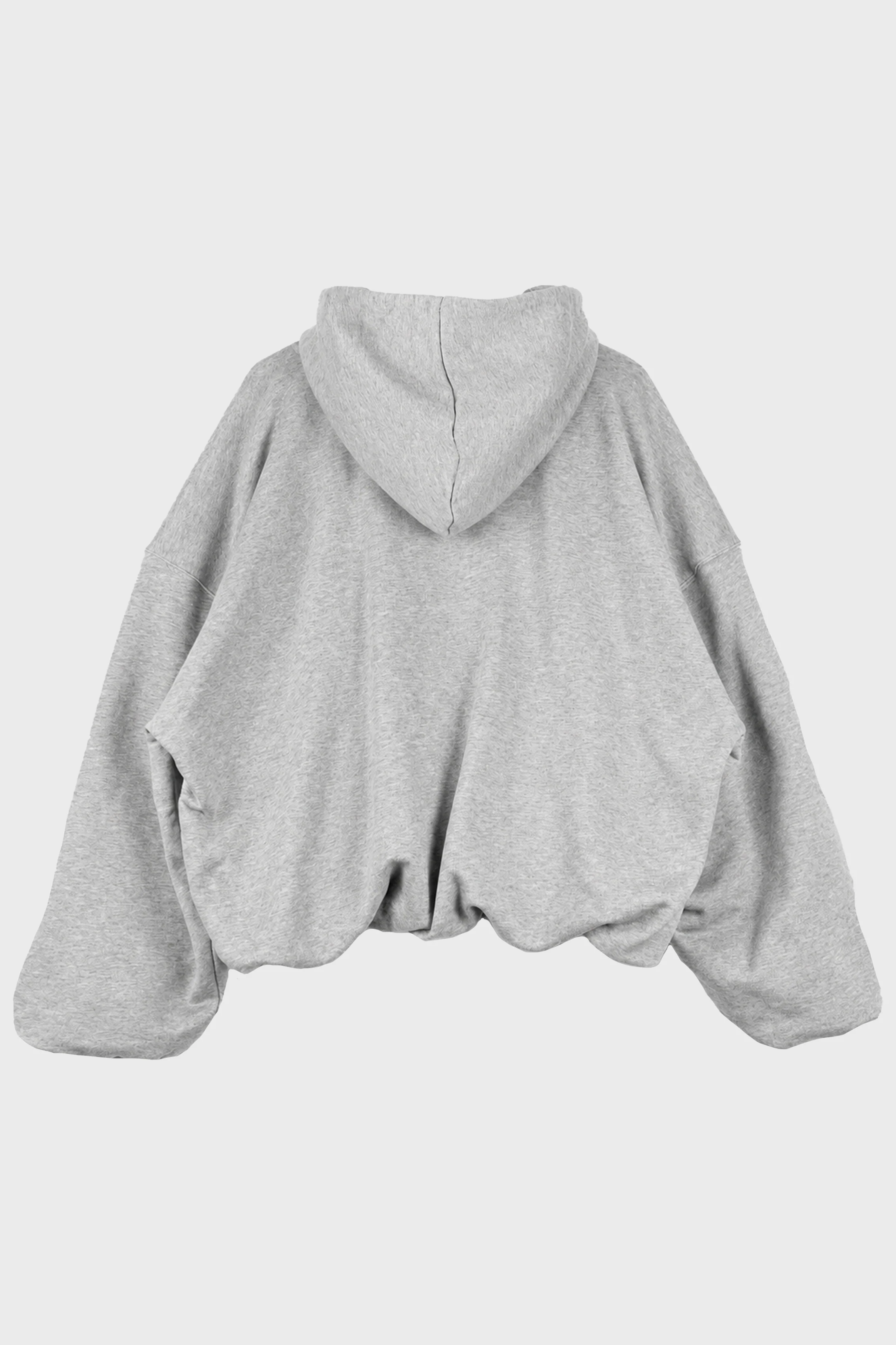 INFLATED HEATHER GREY HOODIE - Image 3
