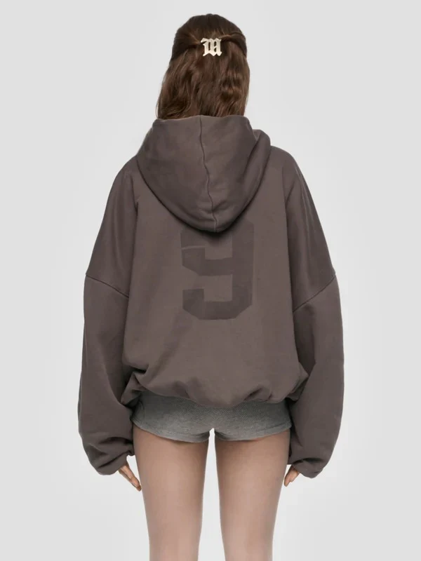 INFLATED MBH DEVIL ZIPPED HOODIE WASHED GREY - Image 6