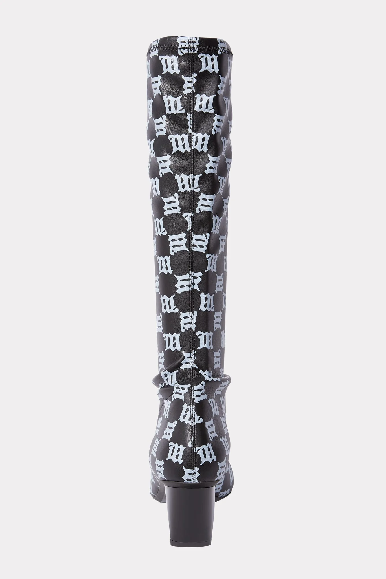 MONOGRAM BLACK/GREY KNEE-HIGH SLICER BOOTS - Image 3