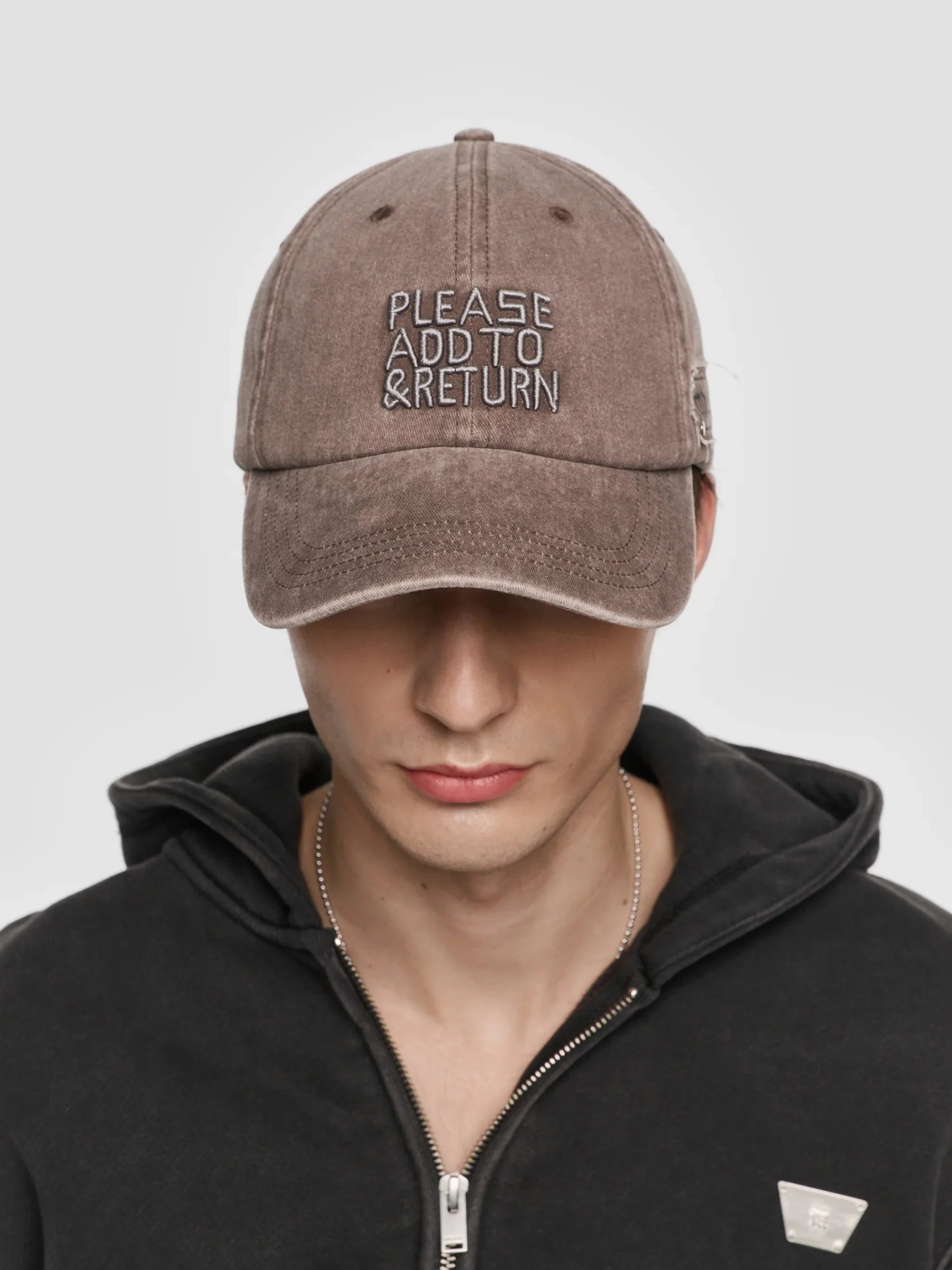 RAY JOHNSON CAP WASHED GREY - Image 2