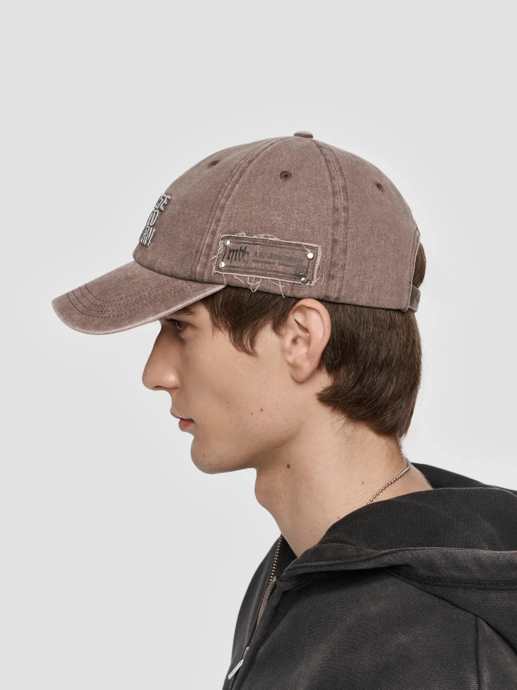 RAY JOHNSON CAP WASHED GREY - Image 5