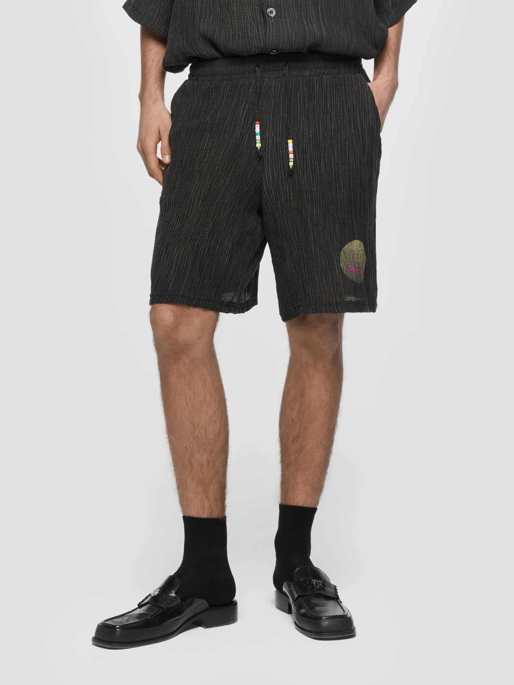 SMILE SHORTS WASHED BLACK - Image 2