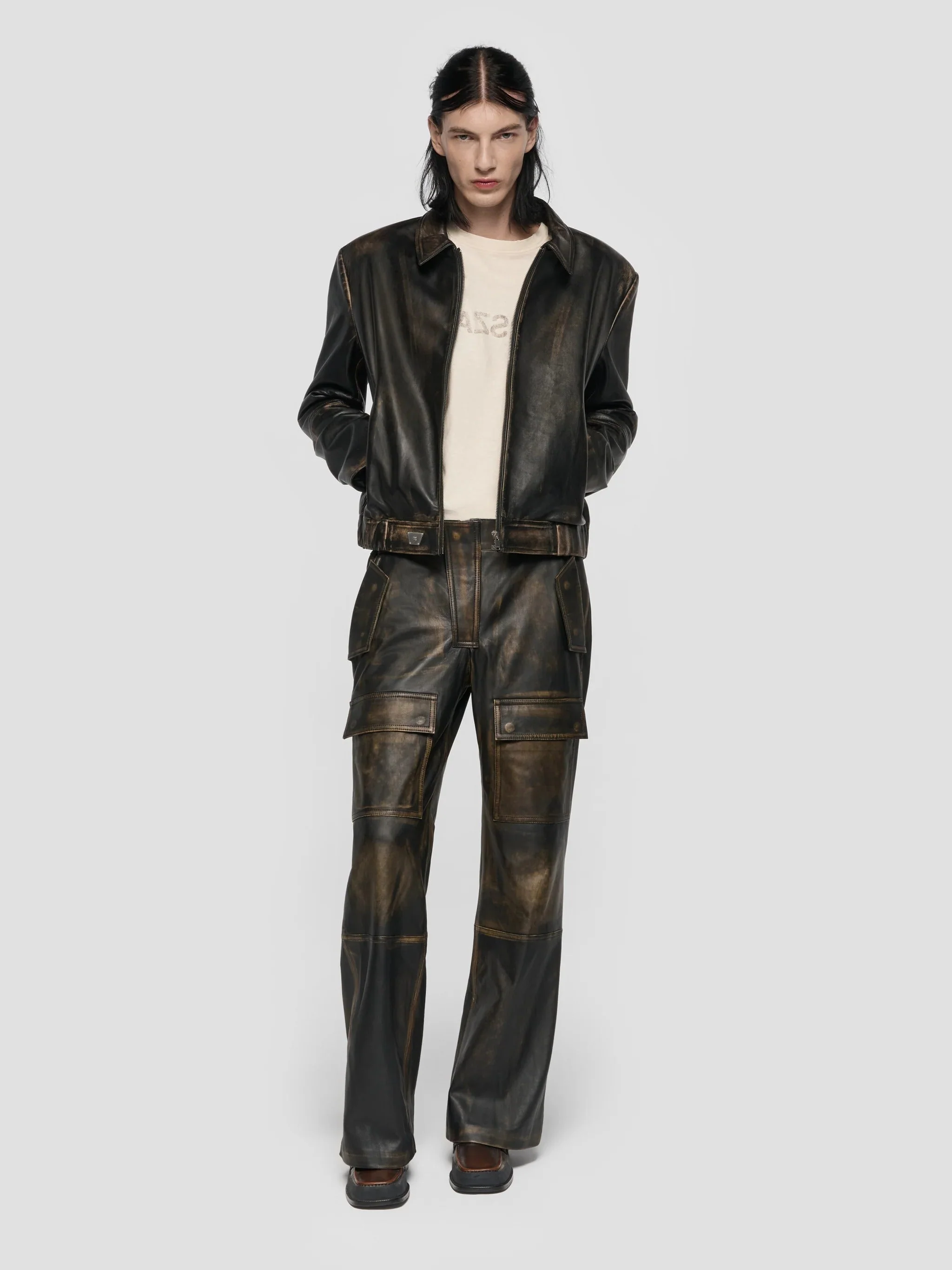 VINTAGE LEATHER MOTO PANTS - Image 5