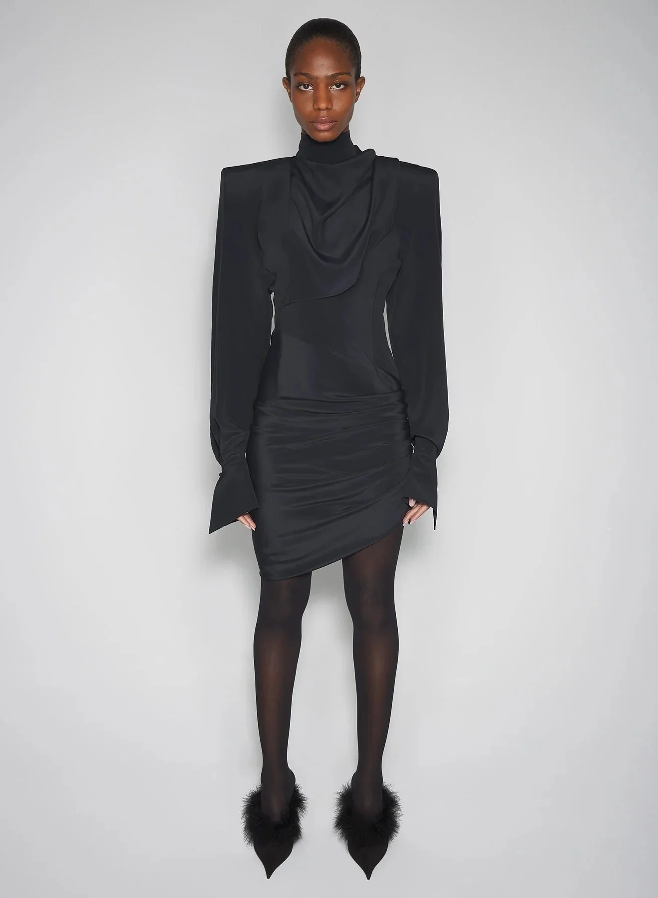 BIG SHOULDER FLOU DRESS - Image 2