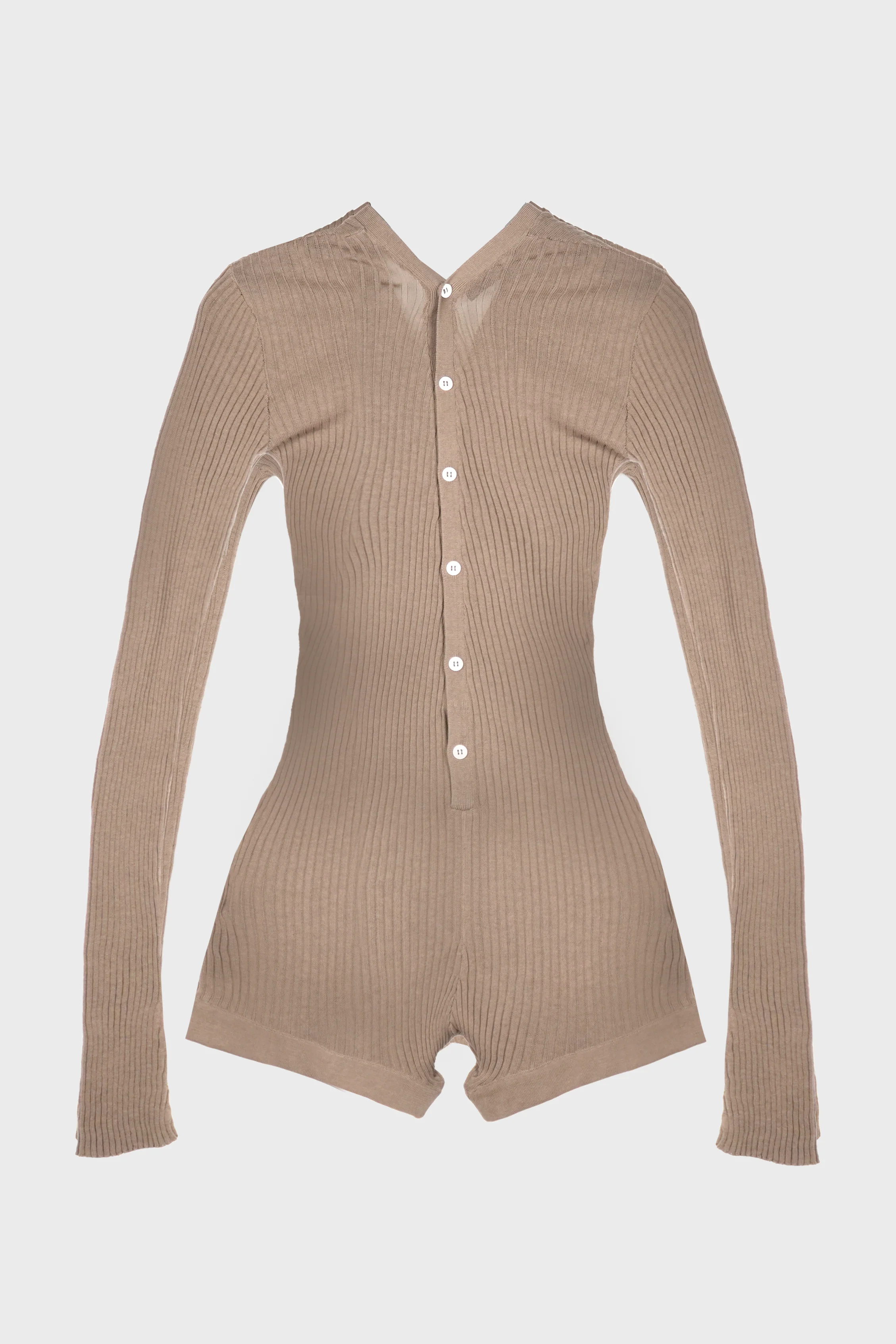 KNIT BODYSUIT TAUPE - Image 3