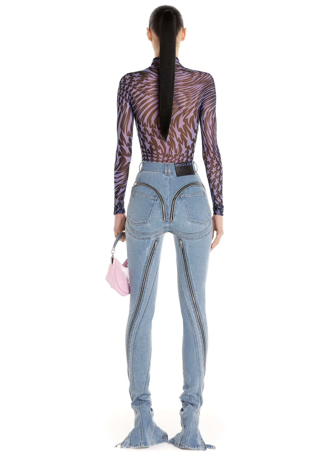 ZIPPED SPIRAL JEANS - Image 4