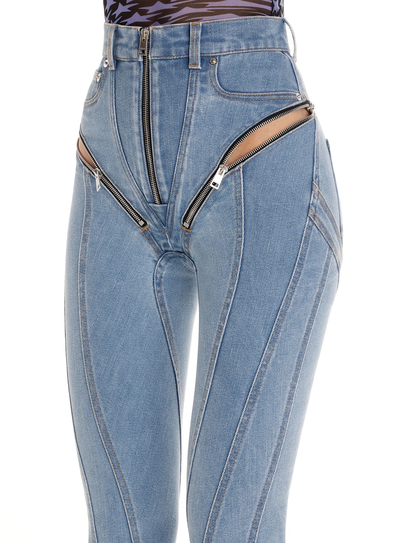 ZIPPED SPIRAL JEANS - Image 6