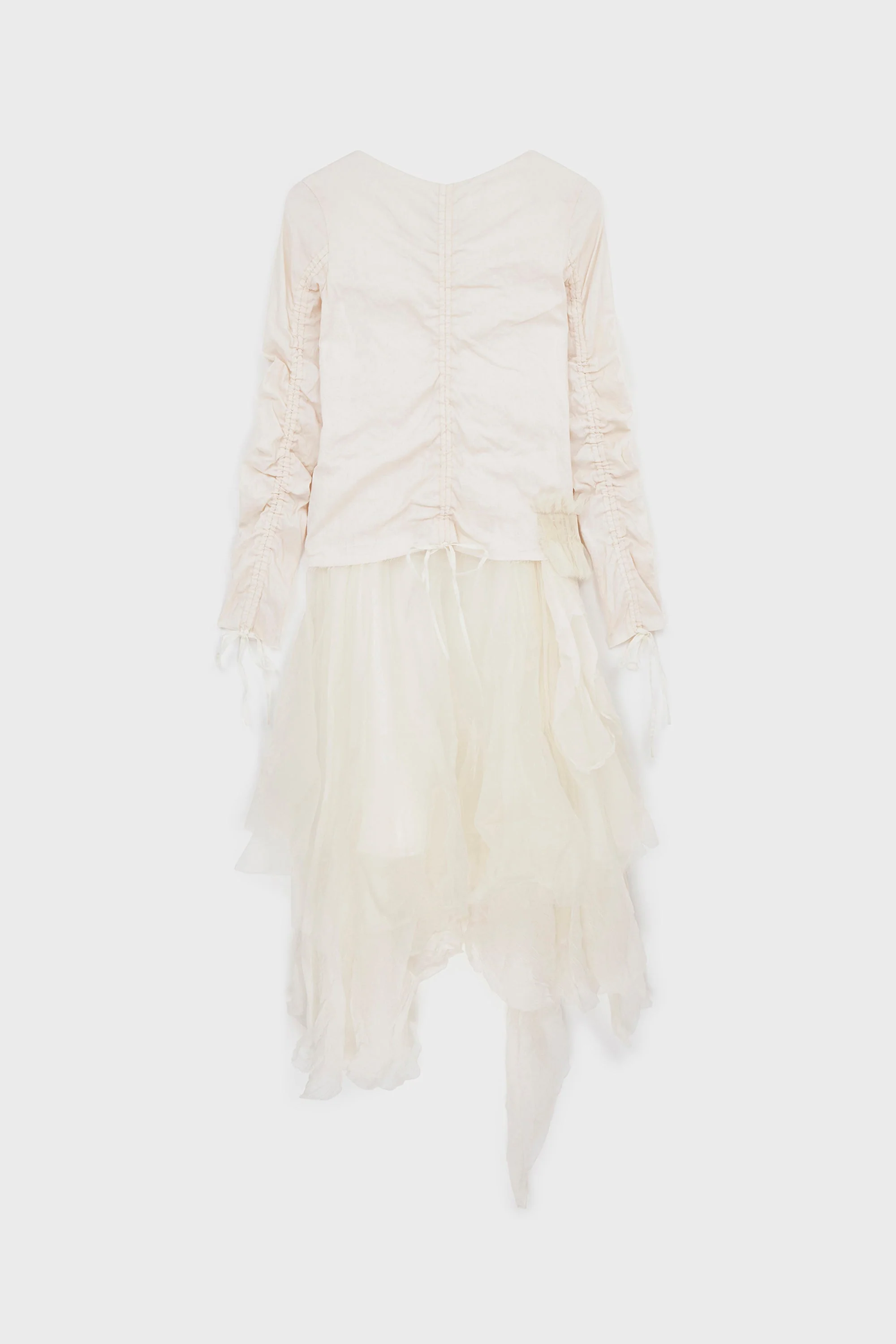 OFF WHITE SOPWITH LAYERED ORGANZA STRETCH DRESS - Image 3