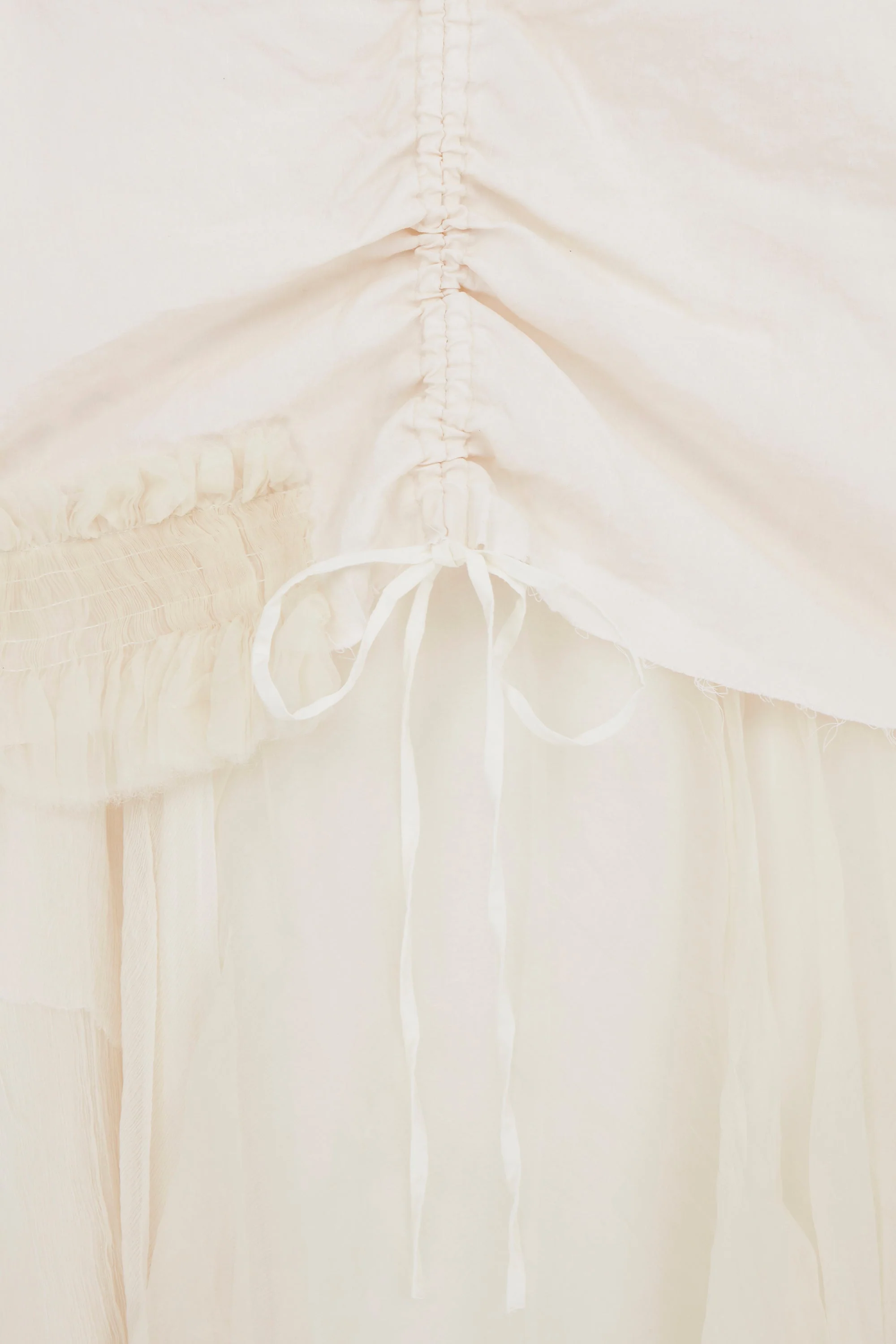 OFF WHITE SOPWITH LAYERED ORGANZA STRETCH DRESS - Image 4
