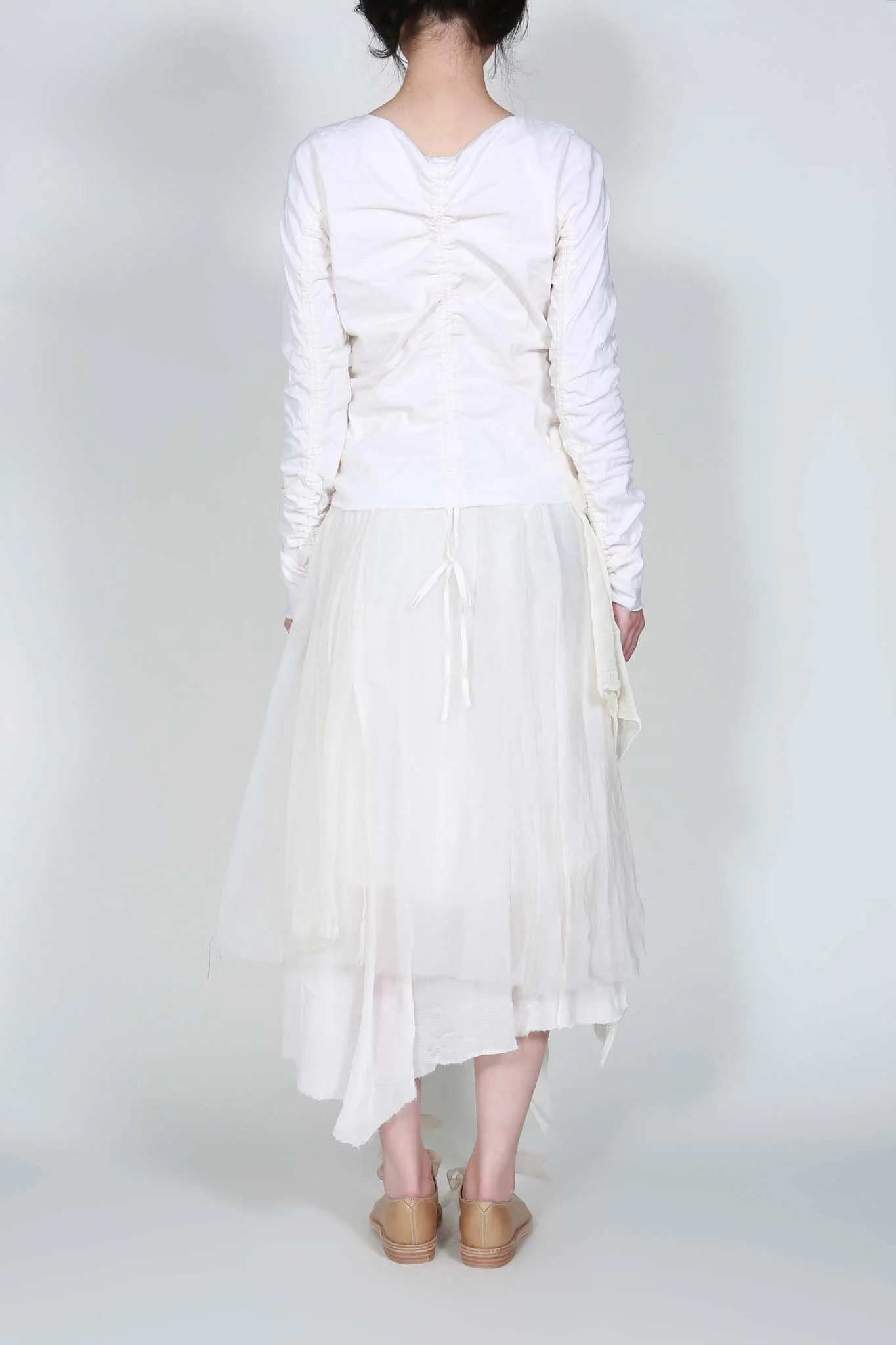 OFF WHITE SOPWITH LAYERED ORGANZA STRETCH DRESS - Image 5