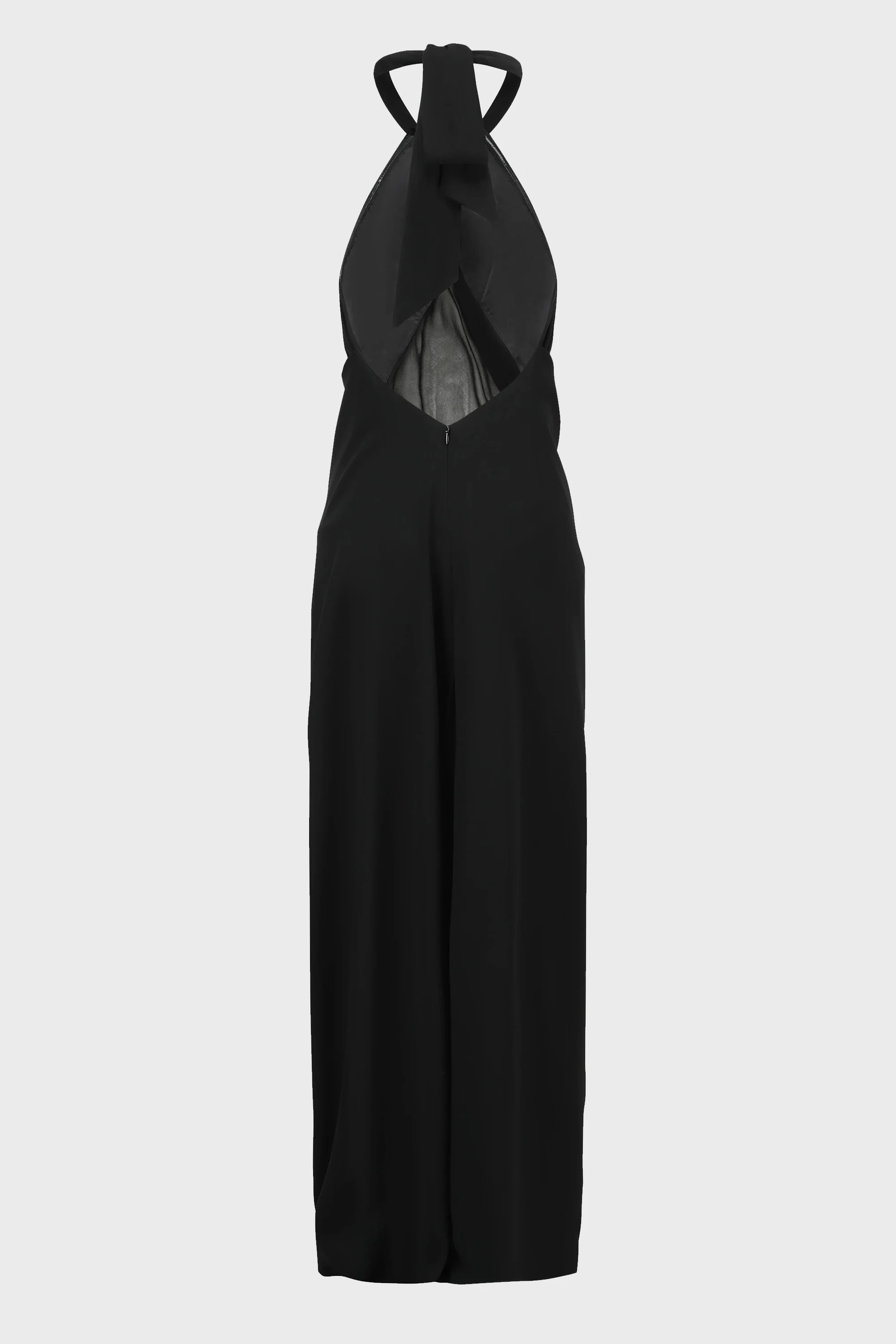 HALTERNECK DRAPED DRESS BLACK - Image 3