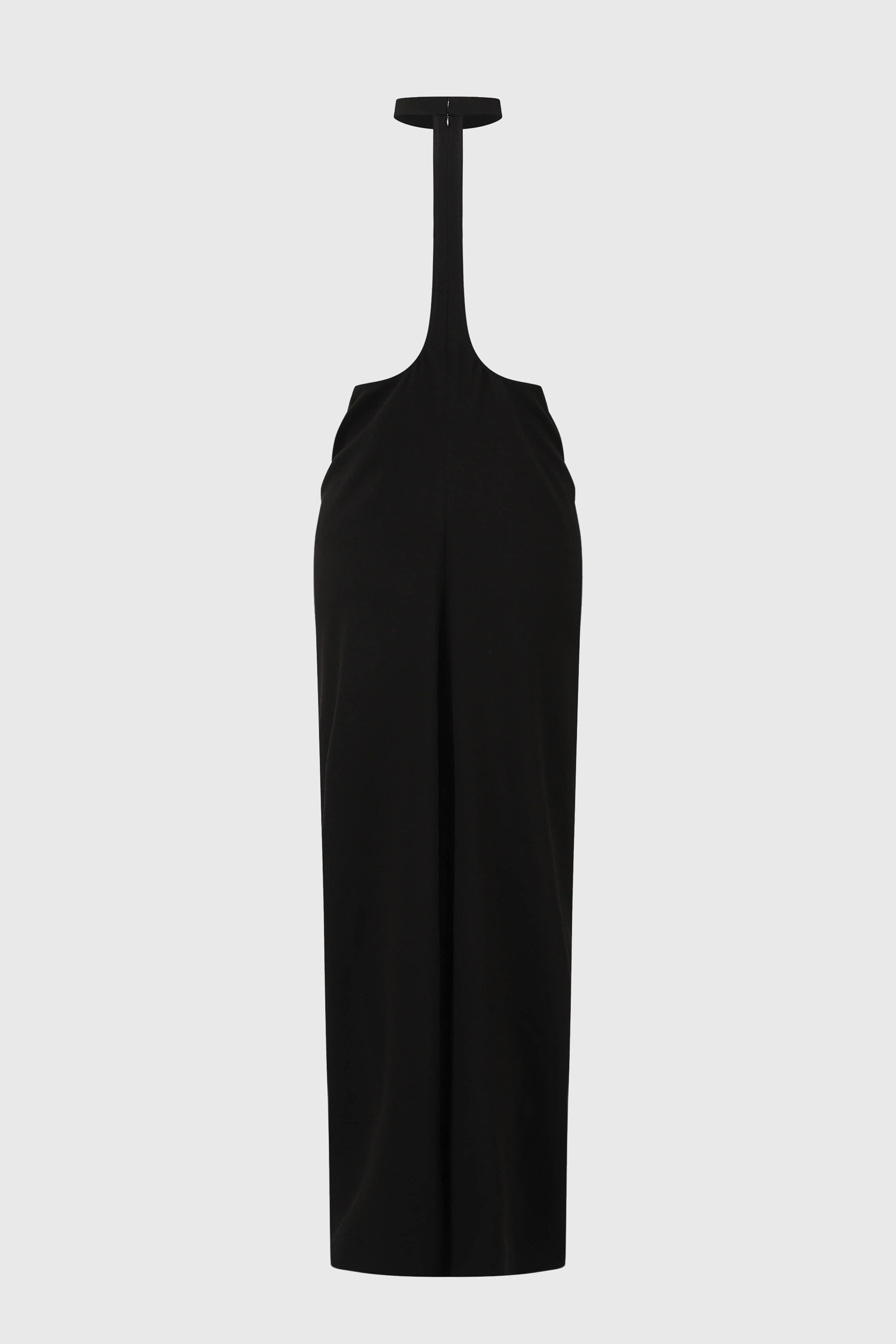 HALTERNECK DRAPED SKIRT BLACK - Image 3
