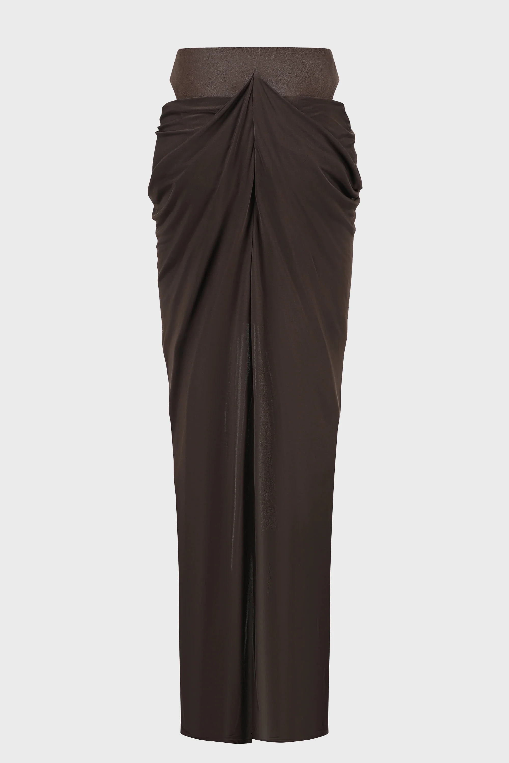 MU LAN MIDI SKIRT COFFEE - Image 3
