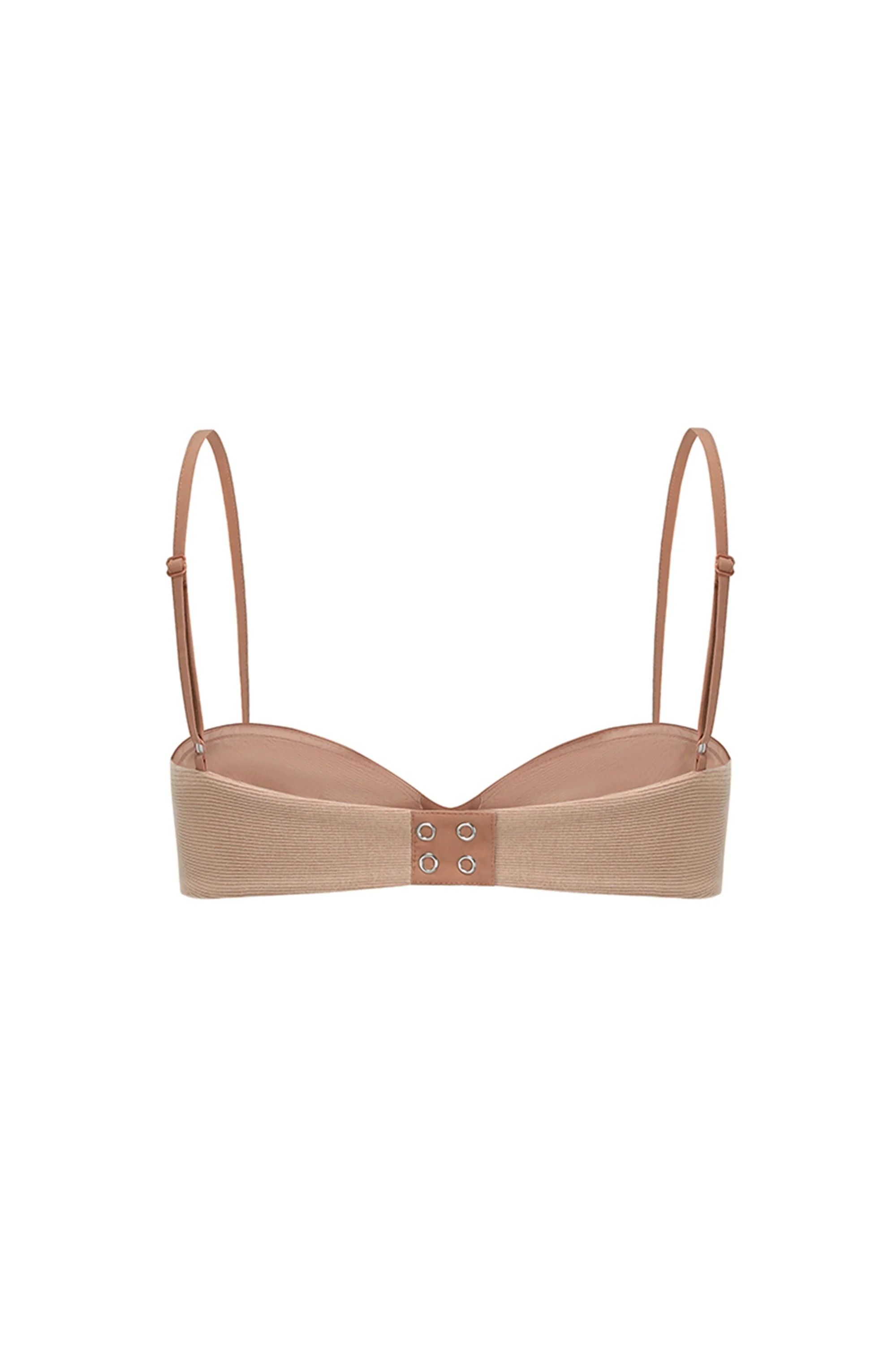 SILK WOOL PANELLED BRA SHELL PINK - Image 3