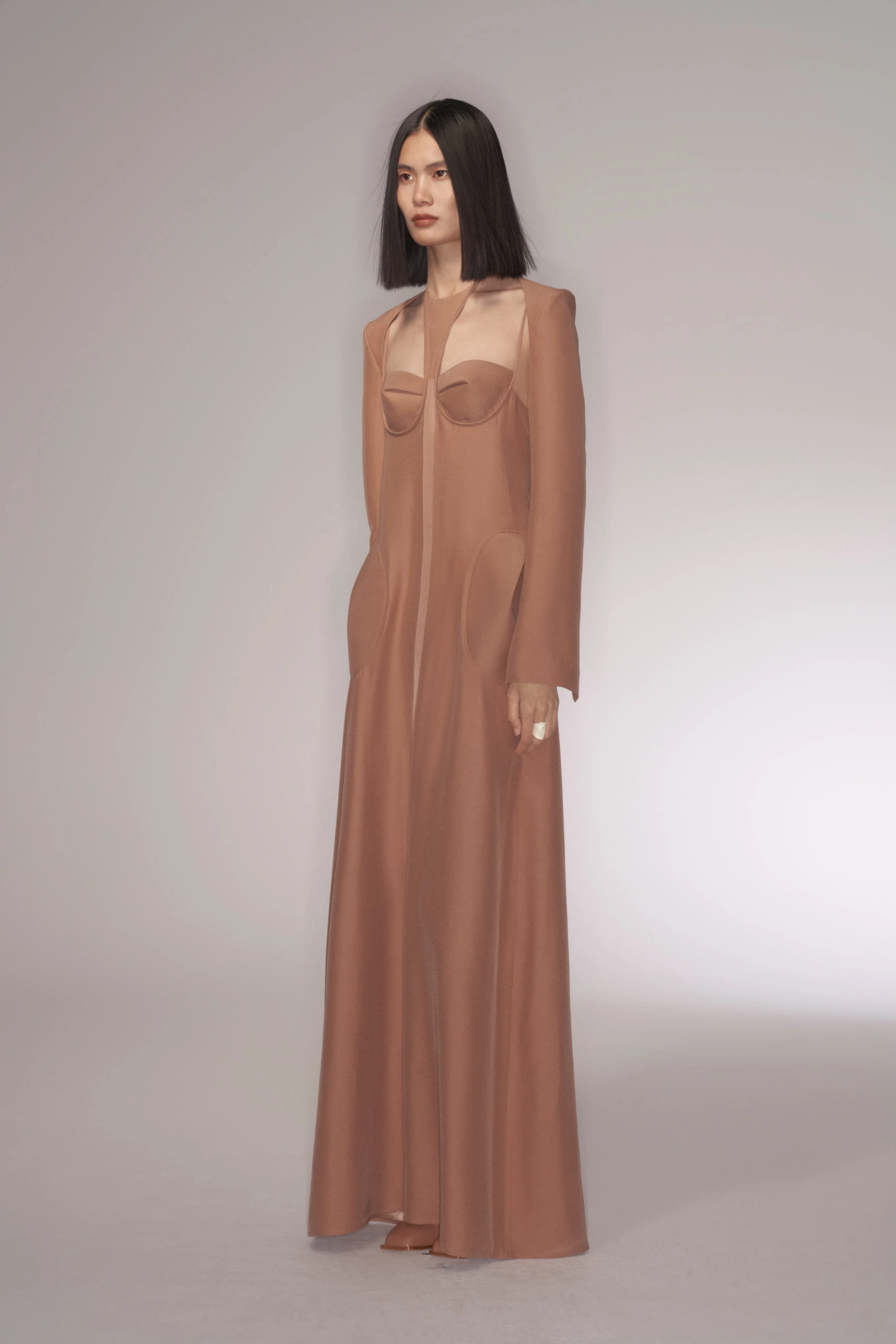 SOFT SHELL HALTER DRESS SHELL PINK - Image 4