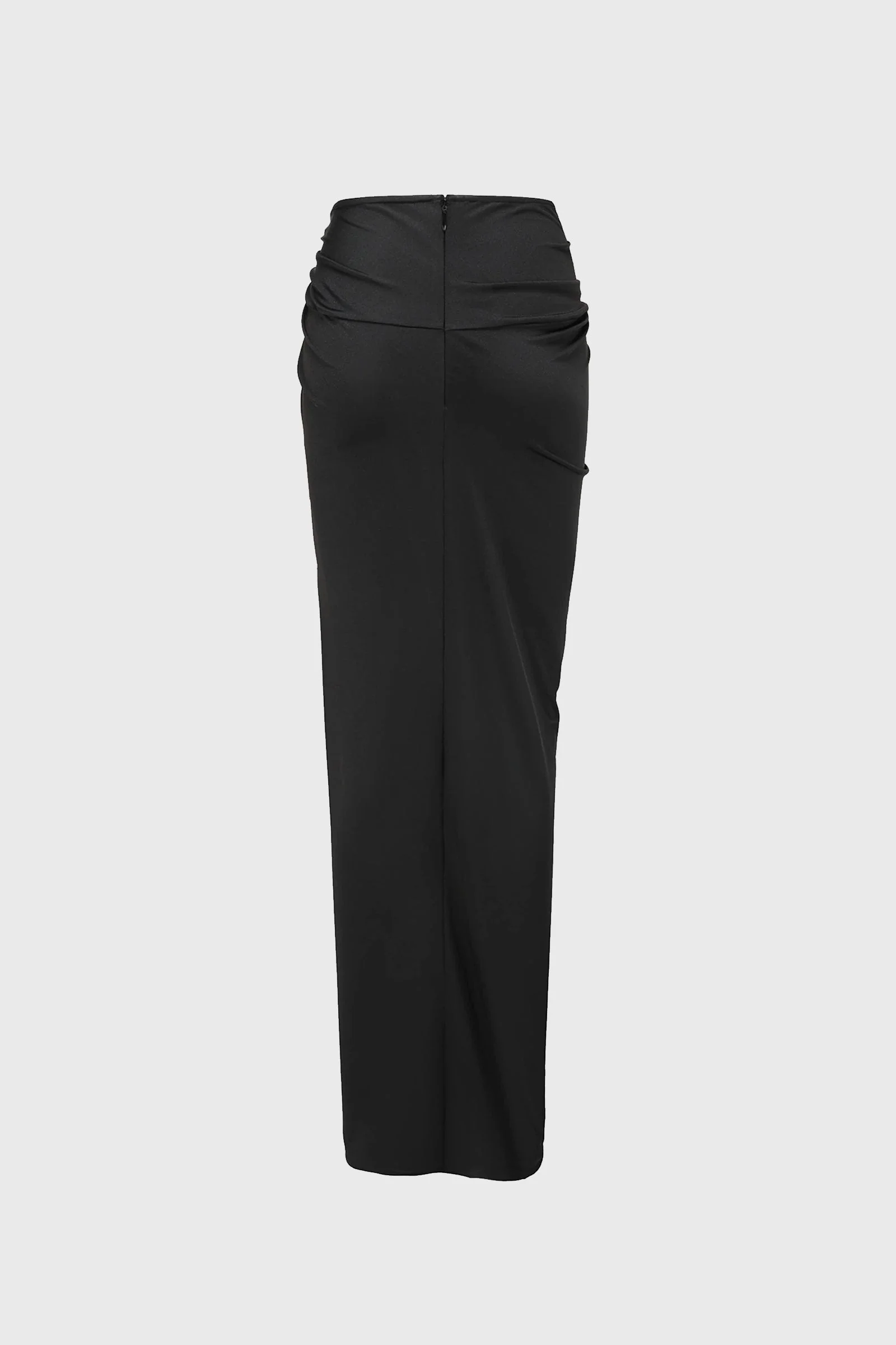TWISTED DRAPED SKIRT BLACK - Image 3