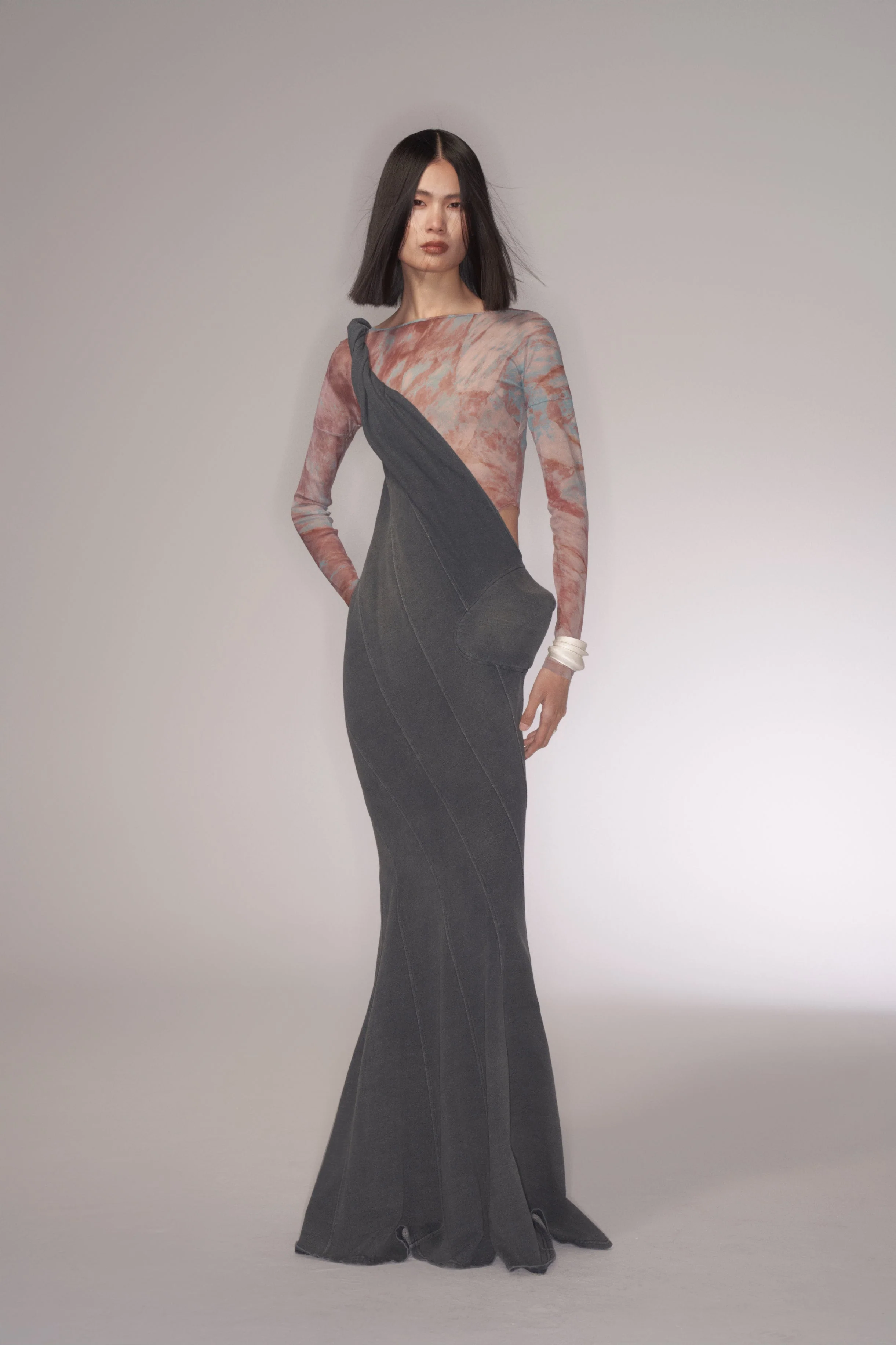 WASHED ONE SHOULDER DRESS - Image 4