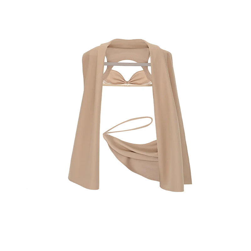 WOOL BLEND WRAP TOP - Image 2