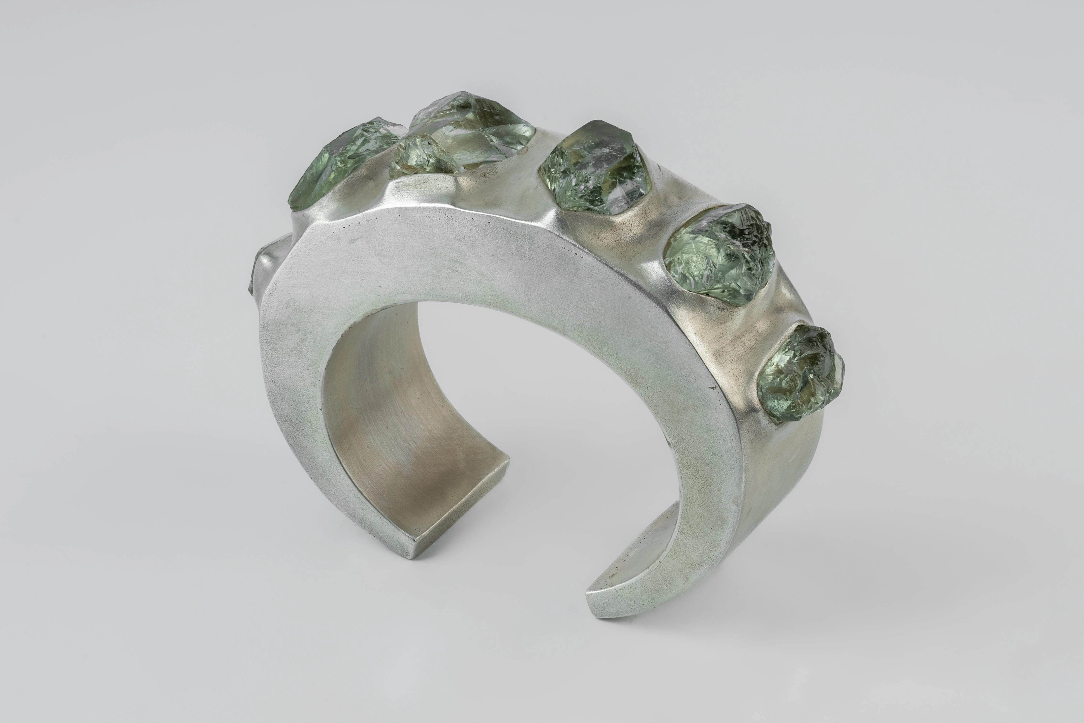 Crescent Bracelet (Terrestrial Surfaced, Green Amethyst, 30mm) - Image 2